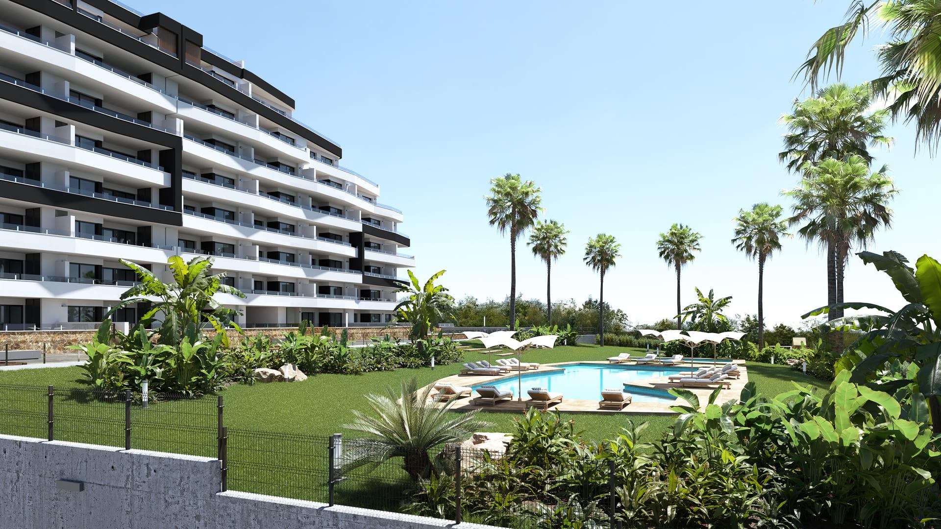 View toward Torrevieja lagoon from development area, San Miguel De Salinas