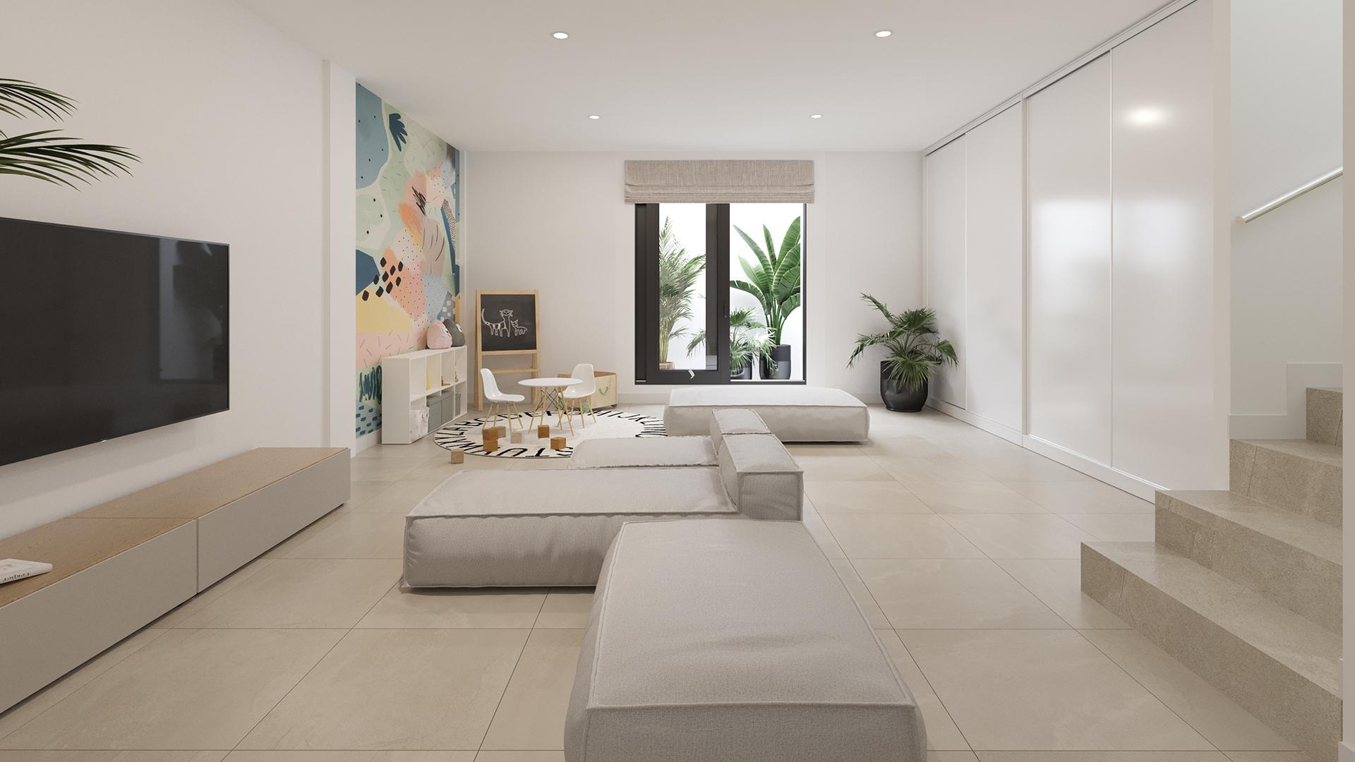 Private garden area of new-build townhouse, Estepona