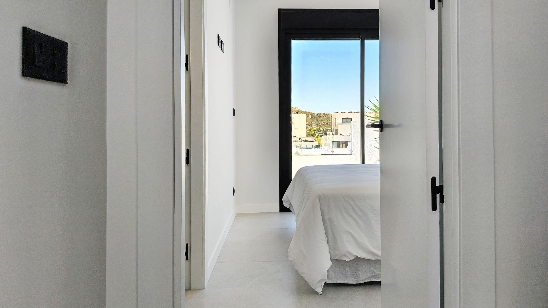 Bedroom window detail in new-build villa, Centro de la Ciudad Quesada, Rojales