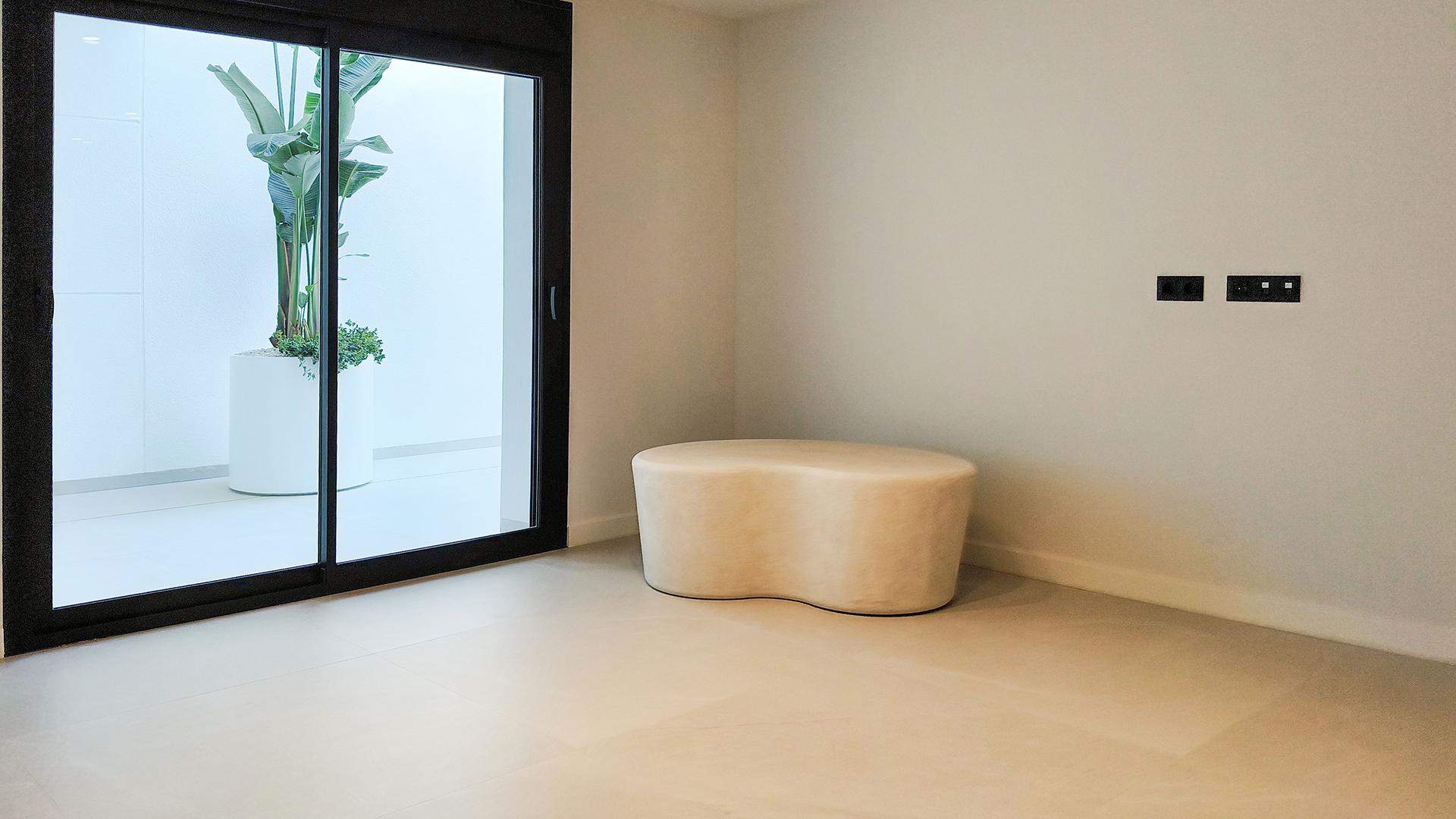 Landscaped garden with planting in new-build villa, Ciudad Quesada, Rojales