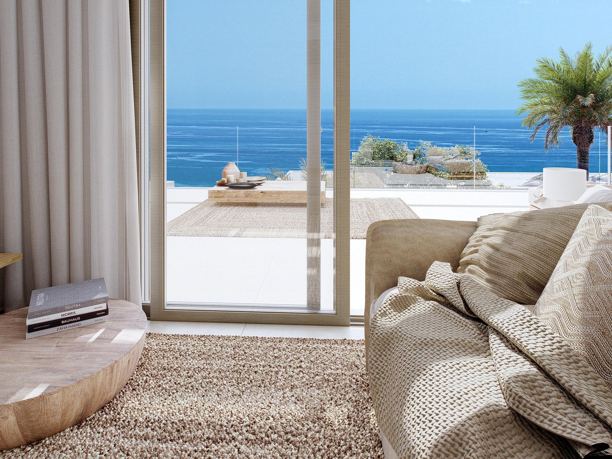 Pool terrace with sunbathing area, residential development, Riviera del Sol