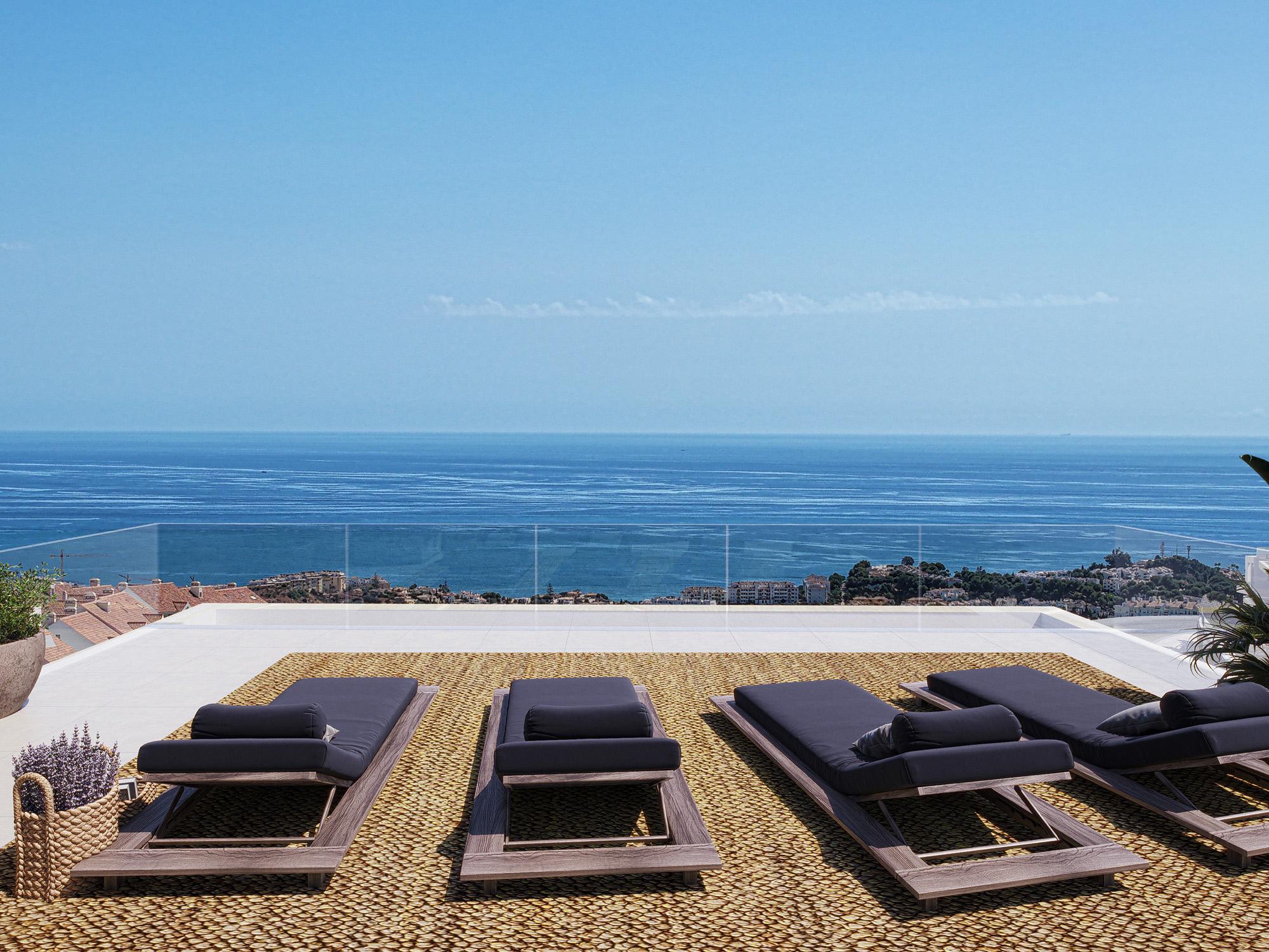 Dining area adjacent to kitchen in new-build townhouse, Riviera del Sol, Mijas