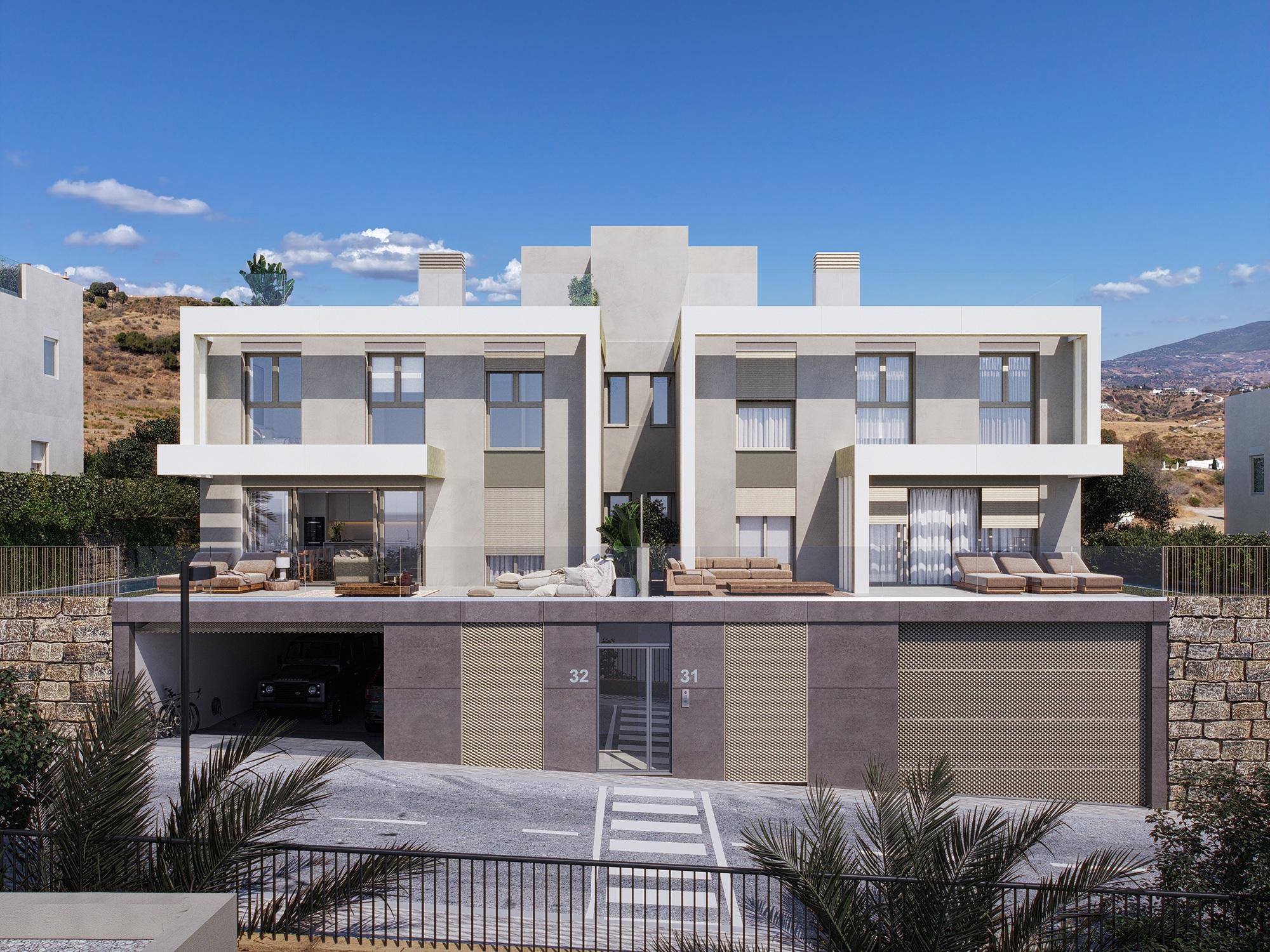 Bedroom with terrace access in 4-bedroom townhouse, Riviera del Sol