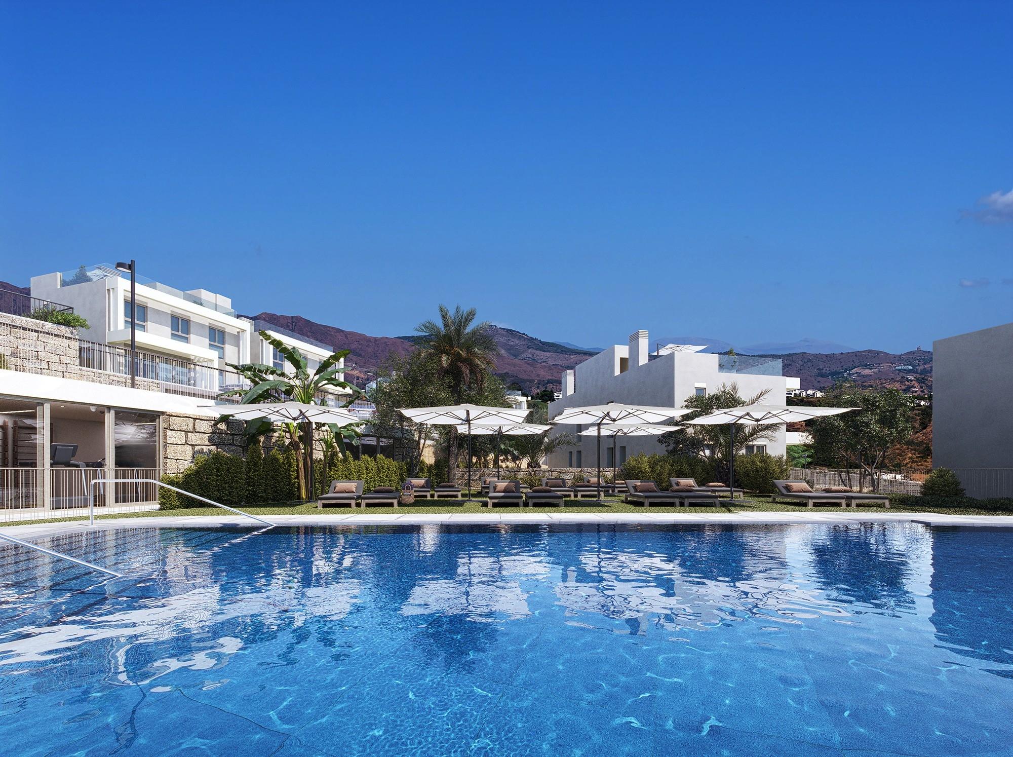 Garage parking space in new-build townhouse, Riviera del Sol, Mijas