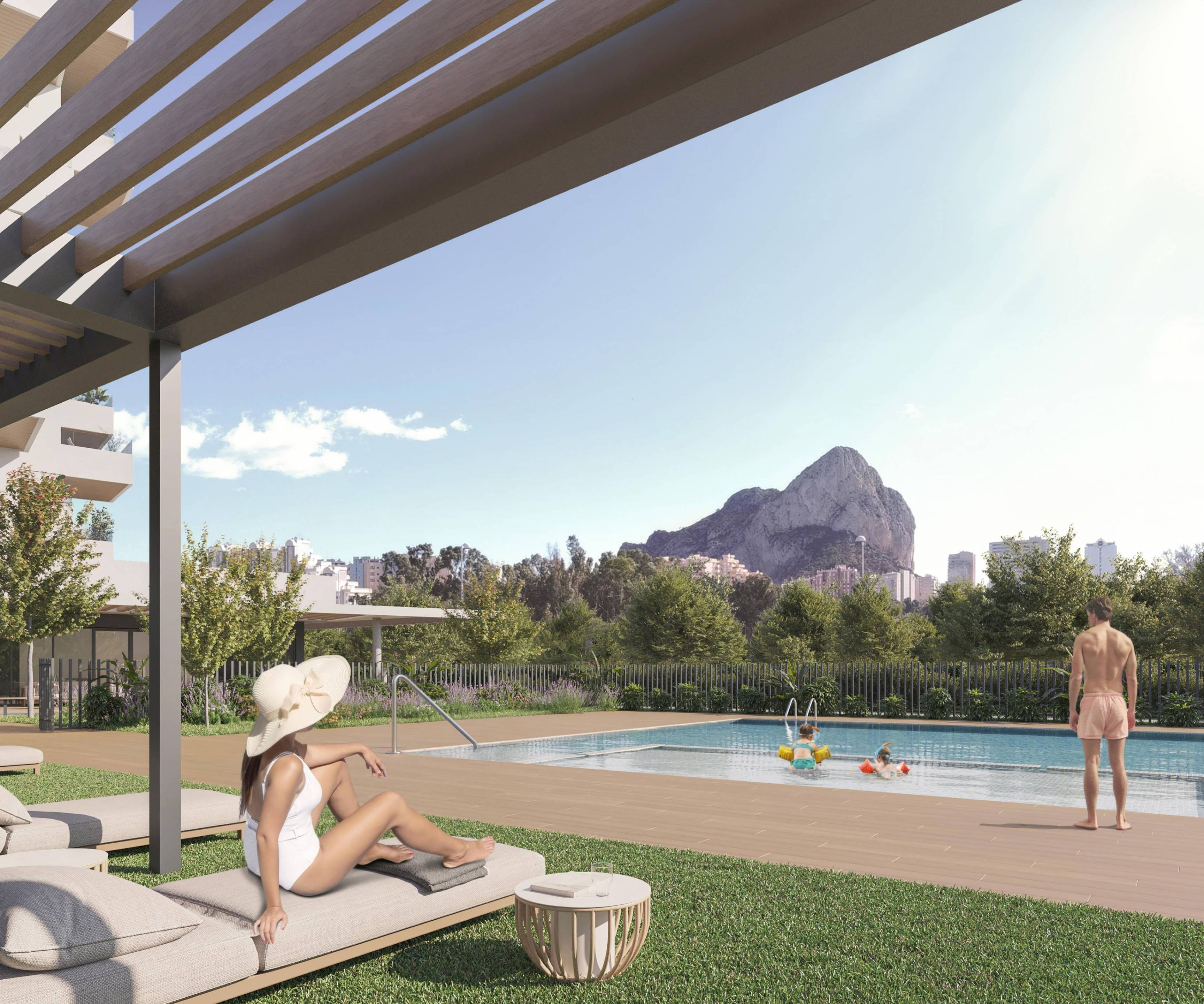 Second bedroom with built-in wardrobes in 2-bedroom new-build apartment, Playa de Fossa-Levante, Calpe