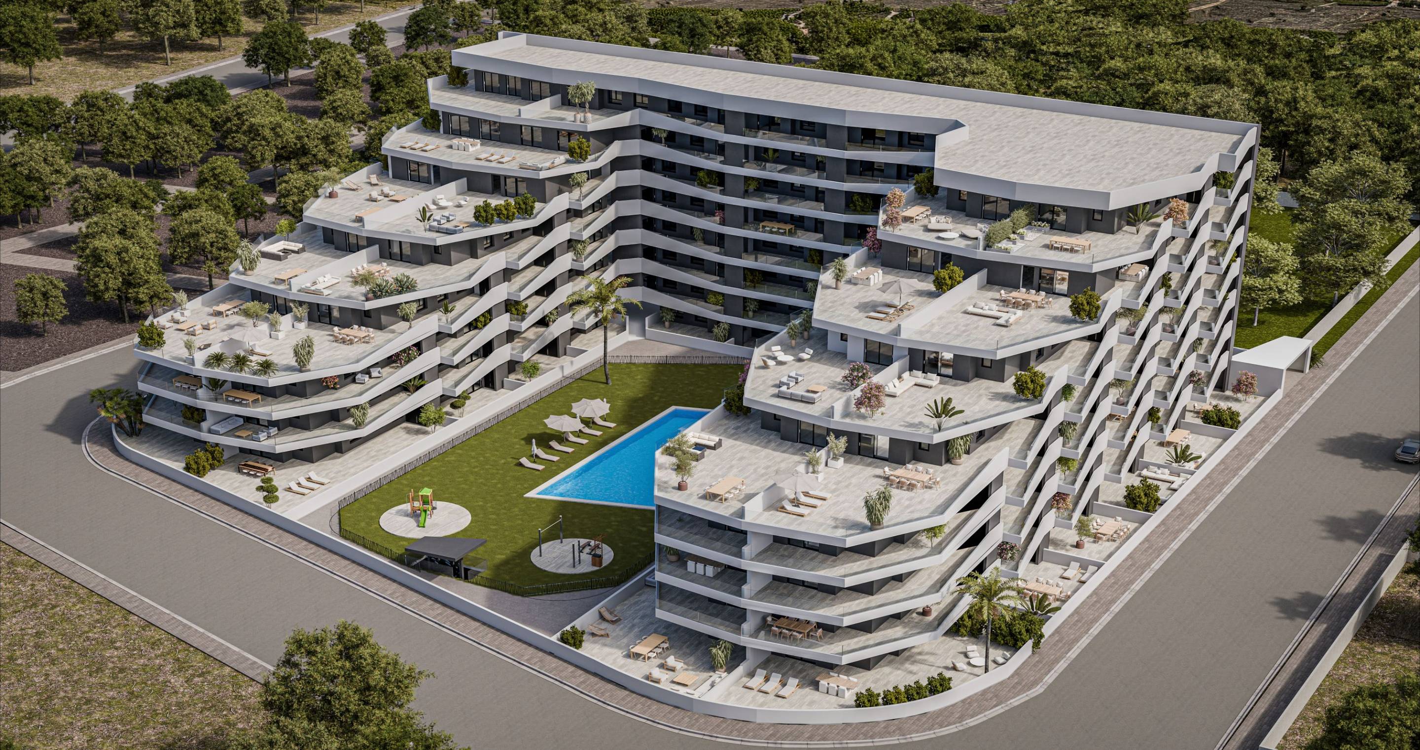 Living area in 2-bedroom apartment, Pueblo 9, San Miguel De Salinas