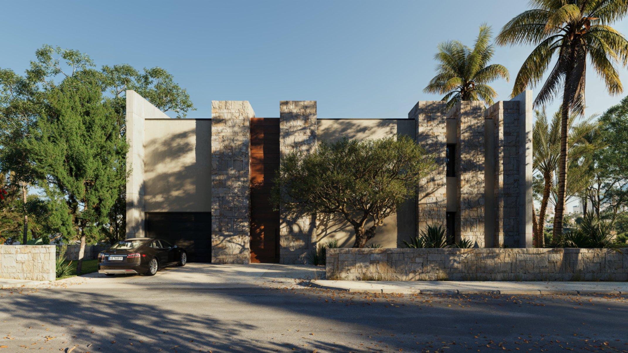 Open-plan living area with large glazed doors opening to terrace, 3-bedroom villa, Cometa-Carrió
