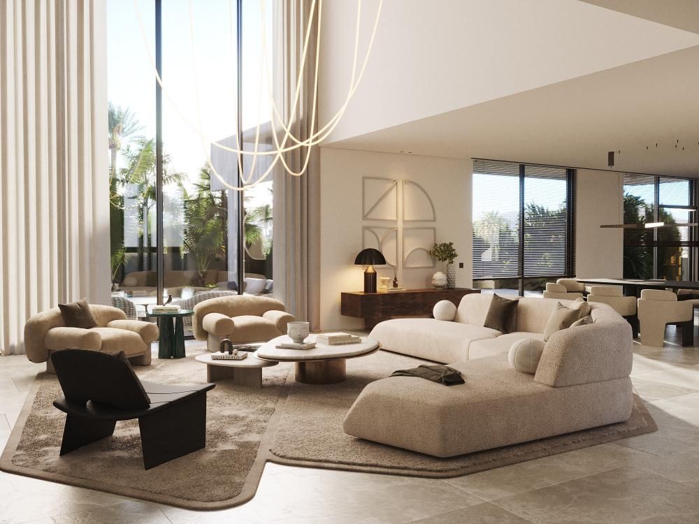 Covered terrace of 7-bedroom new-build villa, Nagüeles, Marbella