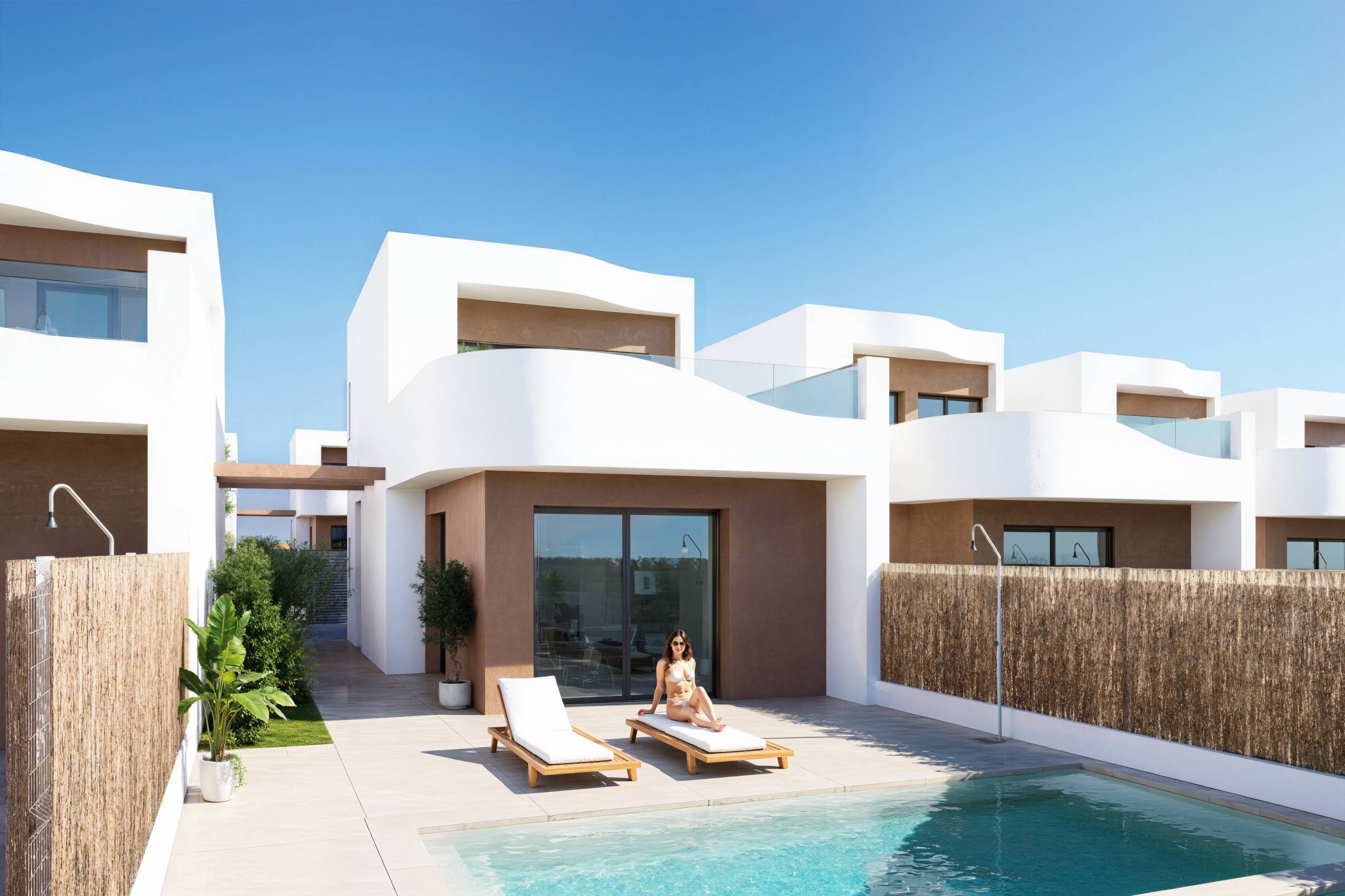 Second bedroom with window in new-build villa, Los Montesinos, Alicante