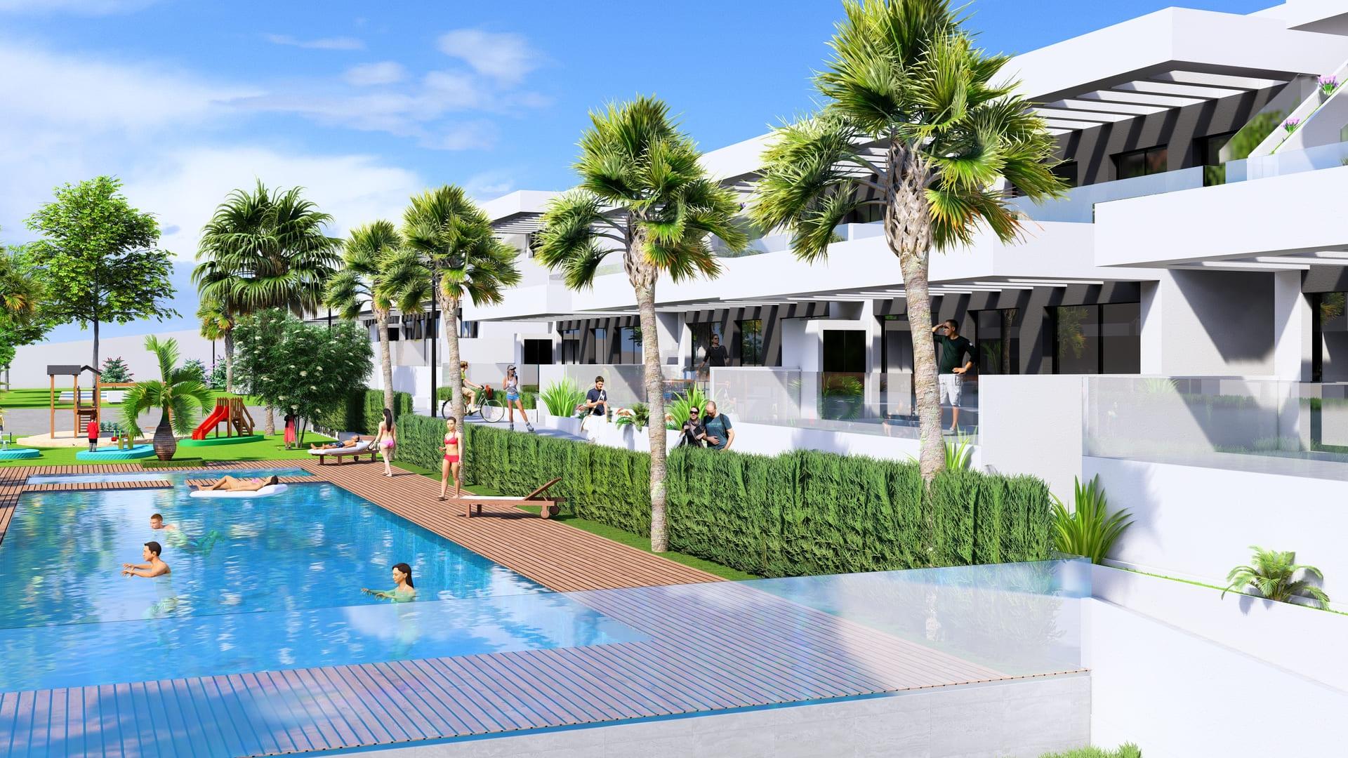 Communal swimming pool within the La Finca Golf development, Algorfa