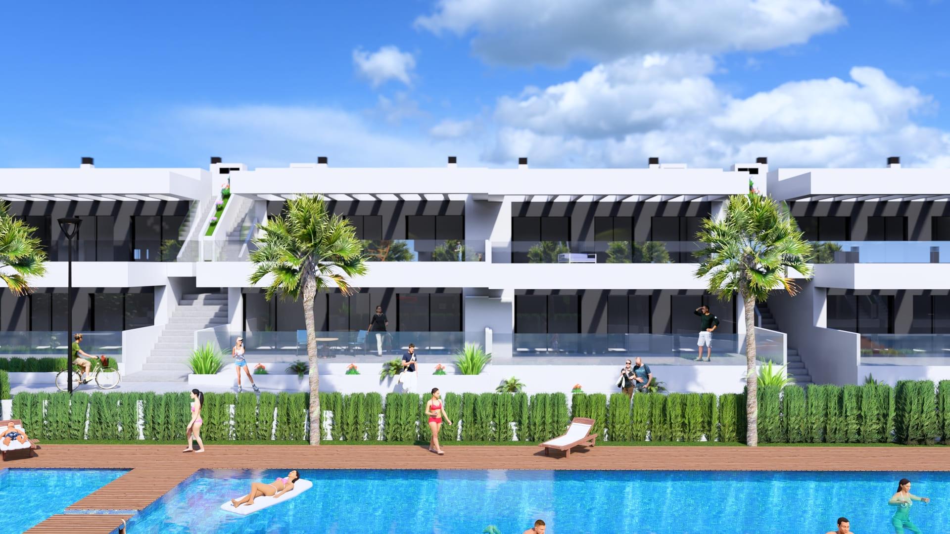 Green surroundings of La Finca Golf course adjacent to residential complex, Algorfa
