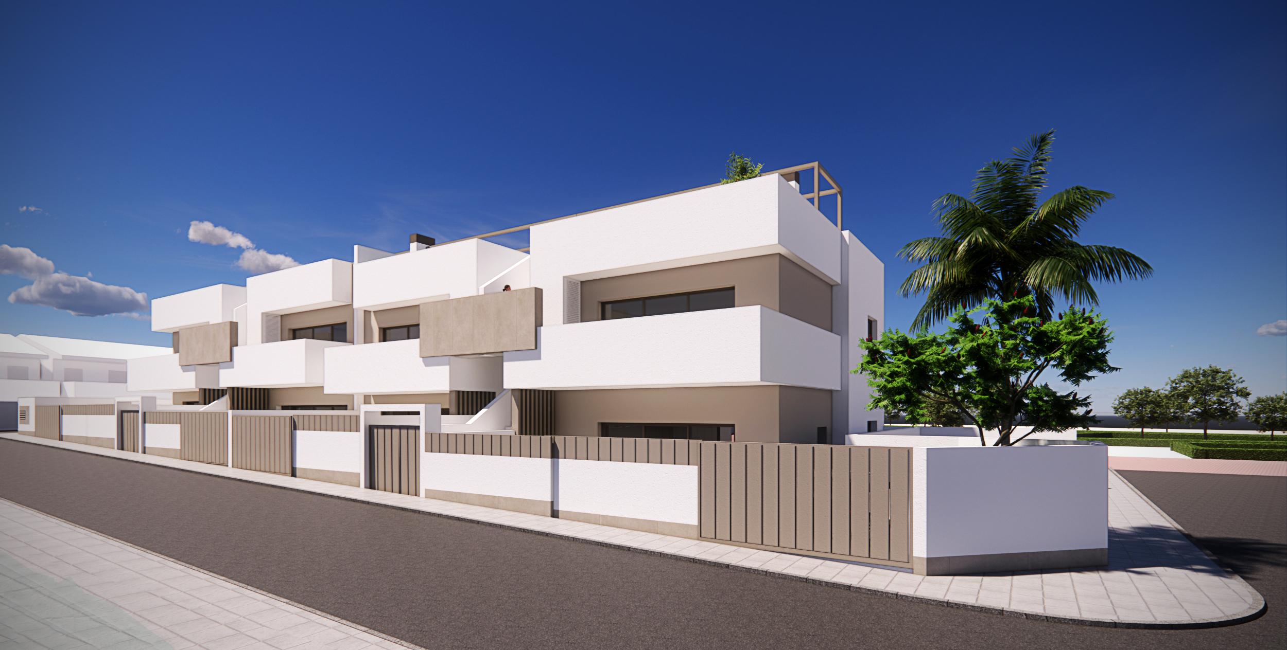 Garden area on 139m2 plot, new-build bungalow, Zona Pueblo