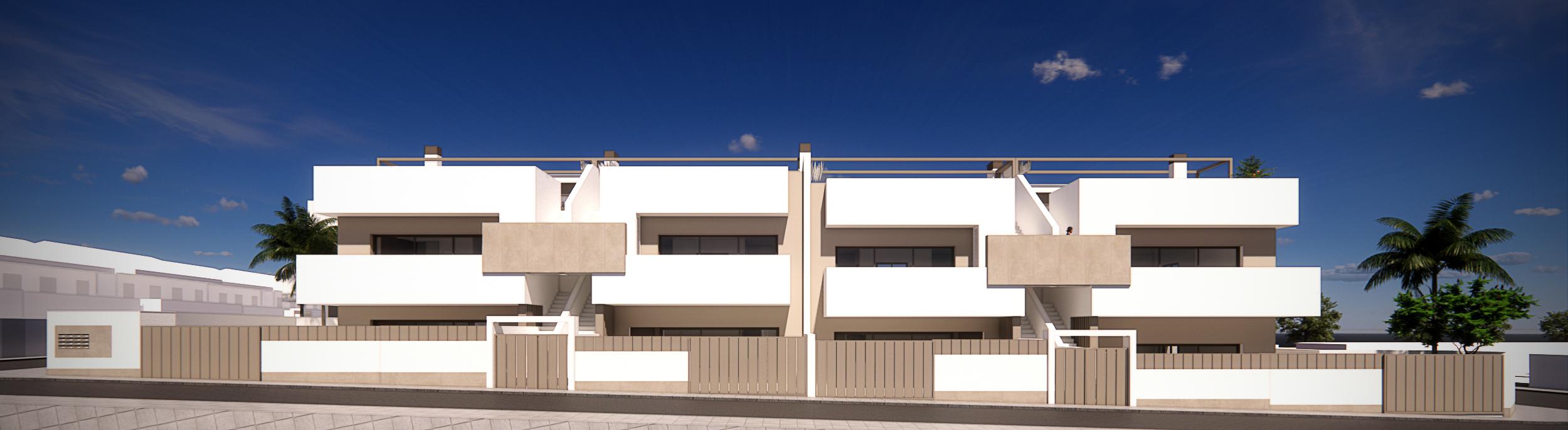 Side view of new-build bungalow on 139m2 plot, Zona Pueblo