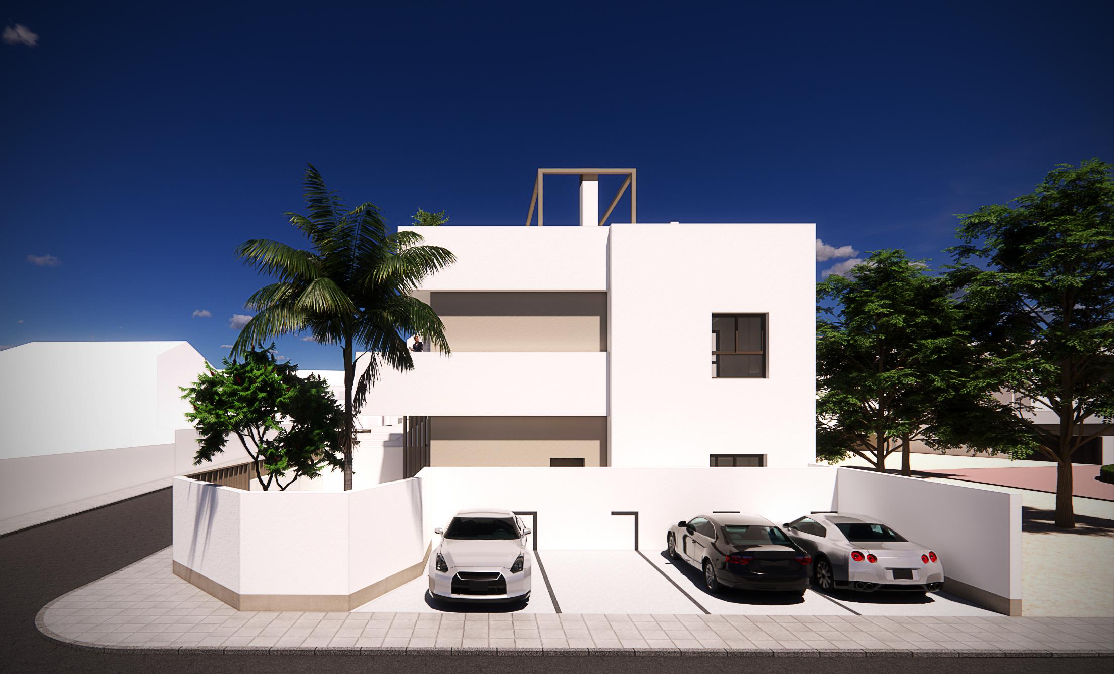 Daytime exterior of new-build bungalow, Zona Pueblo, Pilar de la Horadada