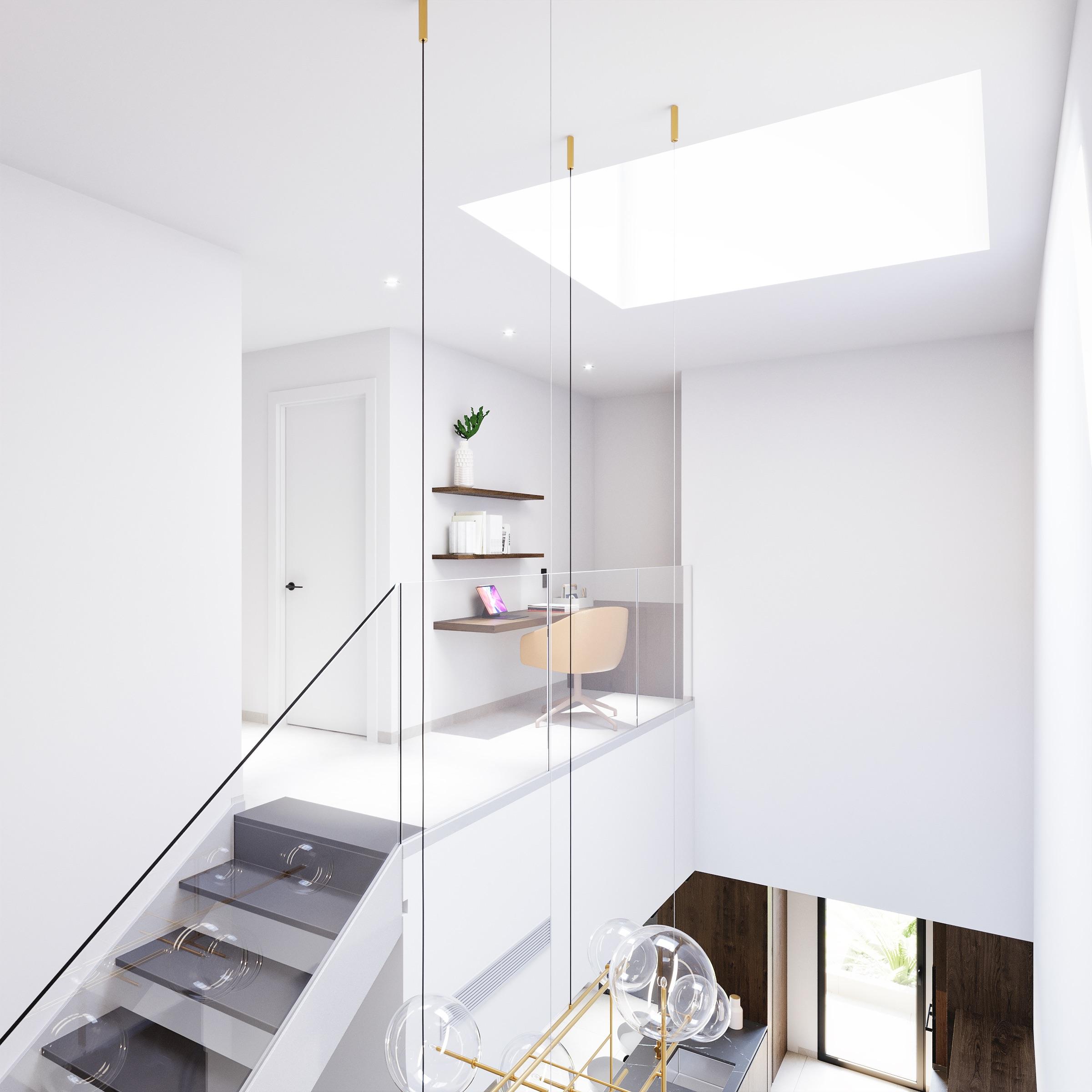 Living room with electric shutters and natural light in new-build villa, Pilar De La Horadada