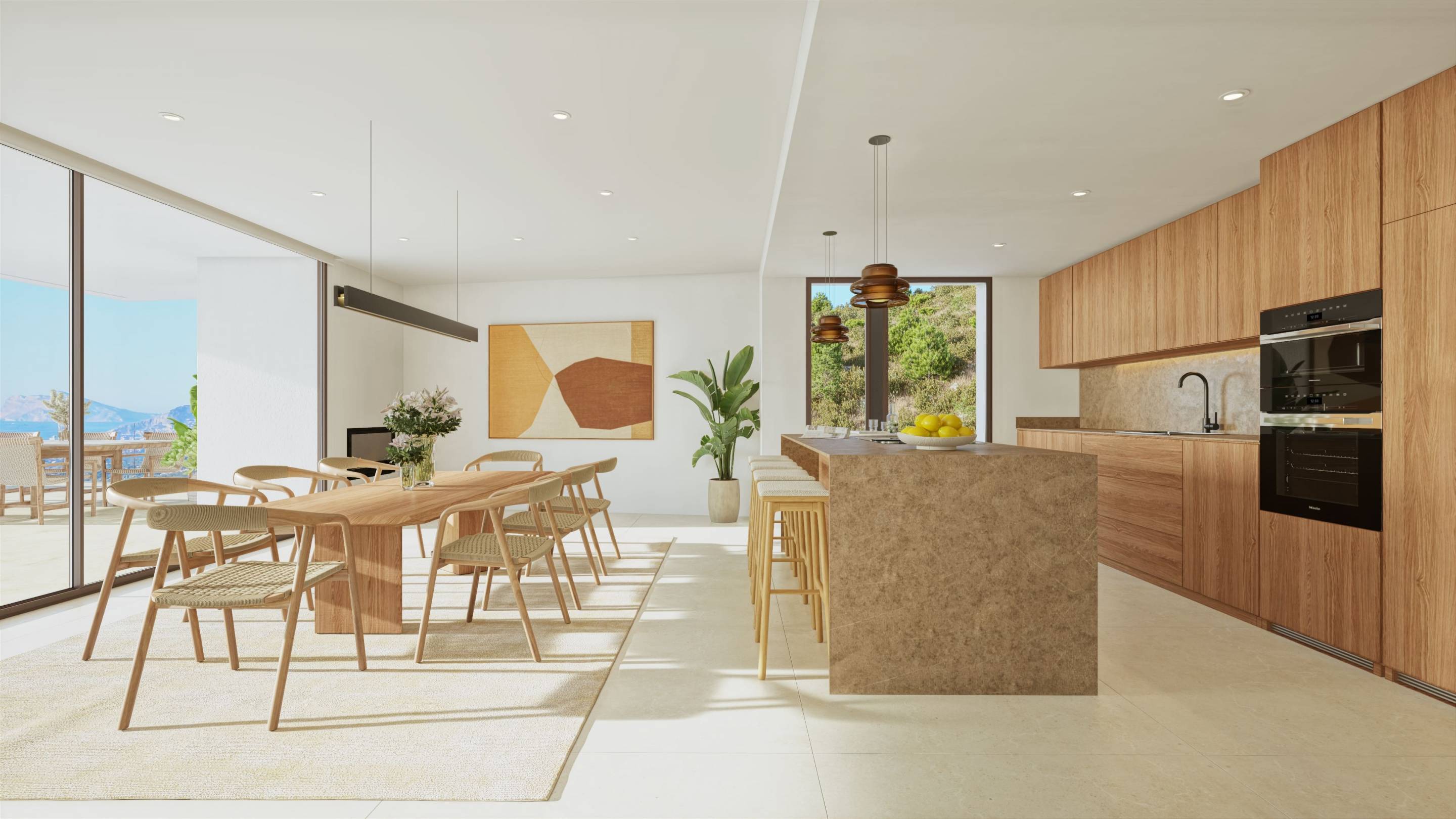 Garage interior in new-build villa, Cumbres del Sol, Benitachell