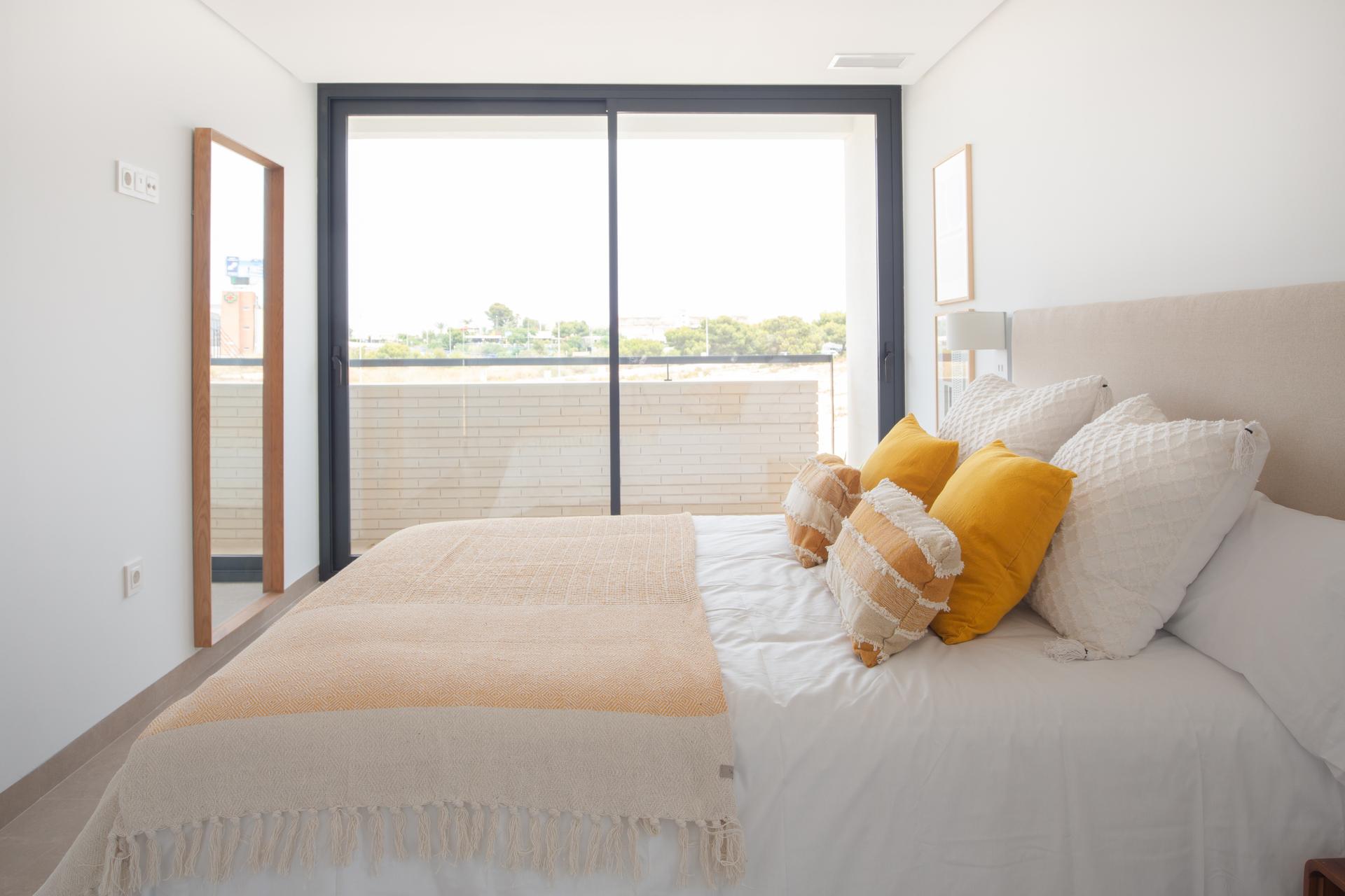 Driveway and private parking at new-build villa in Campoamor, Orihuela Costa