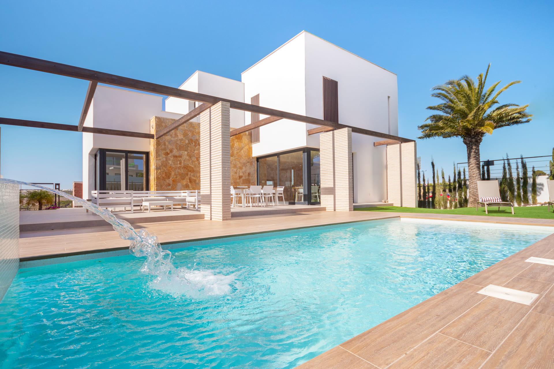 Construction finish detail in new-build villa, Campoamor, Orihuela Costa