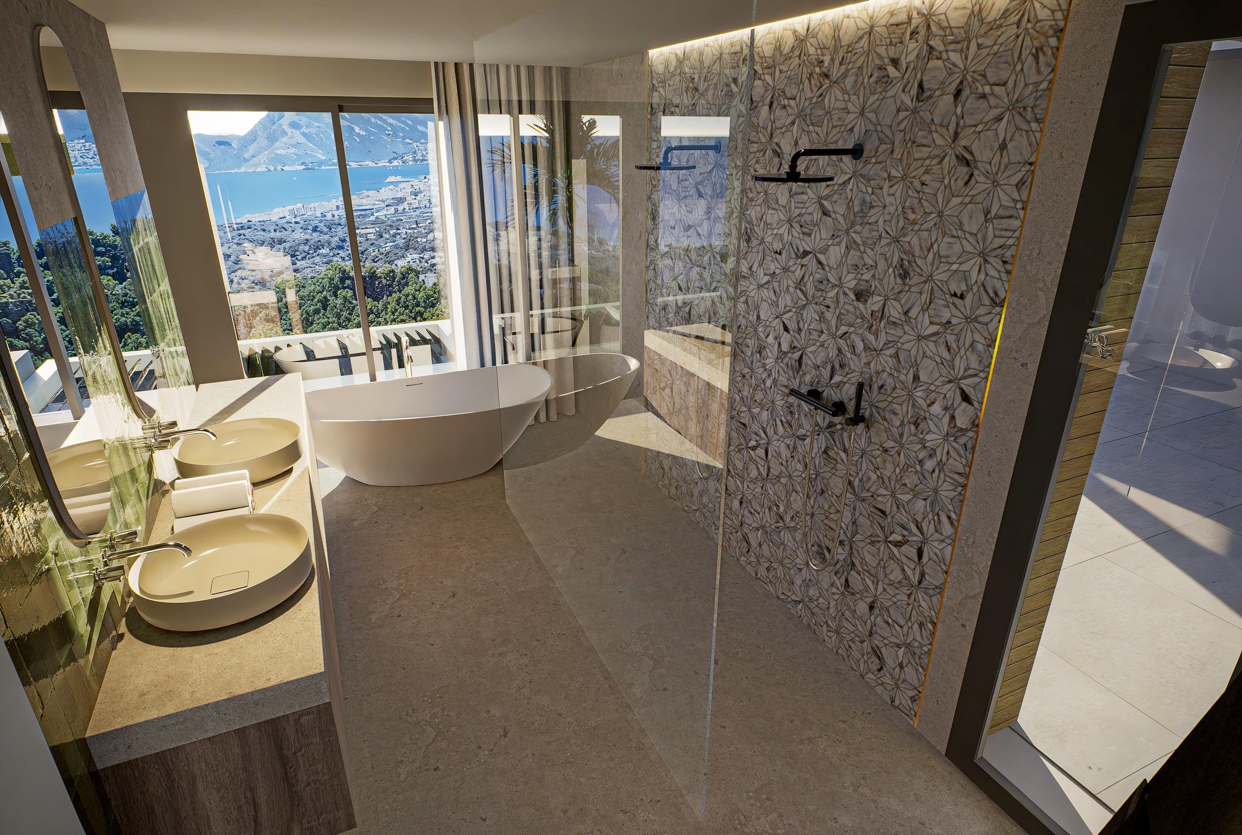 Kitchen worktop and cabinetry detail in 4-bedroom new-build villa, Altea Hills