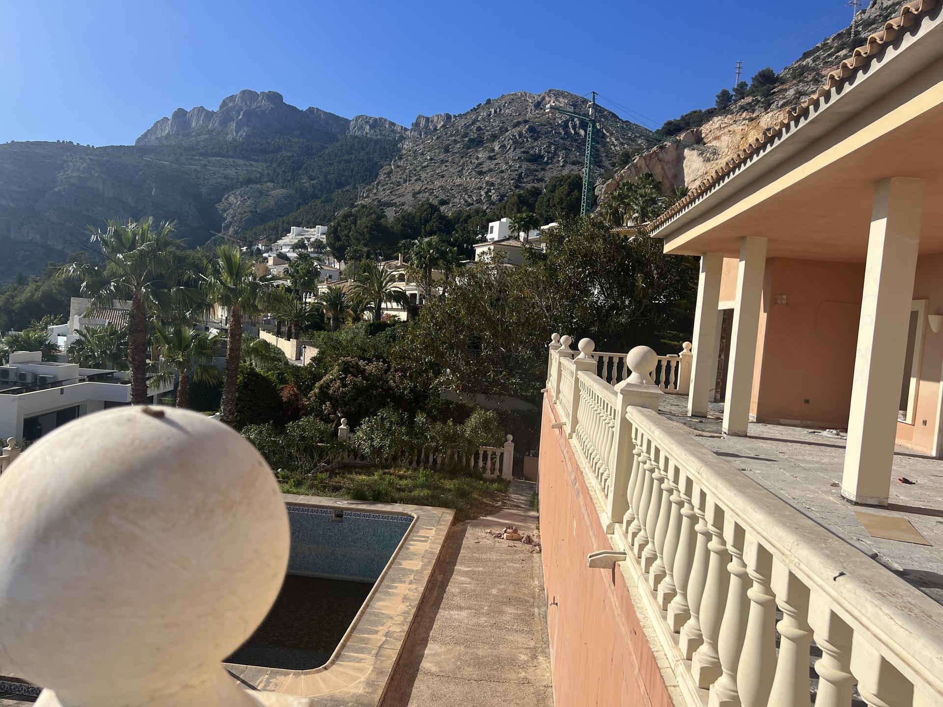 Pool terrace and garden at new-build villa, Altea Hills, Altea