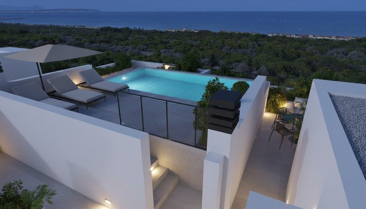 Communal solarium terrace in new-build development, Centro, Guardamar Del Segura
