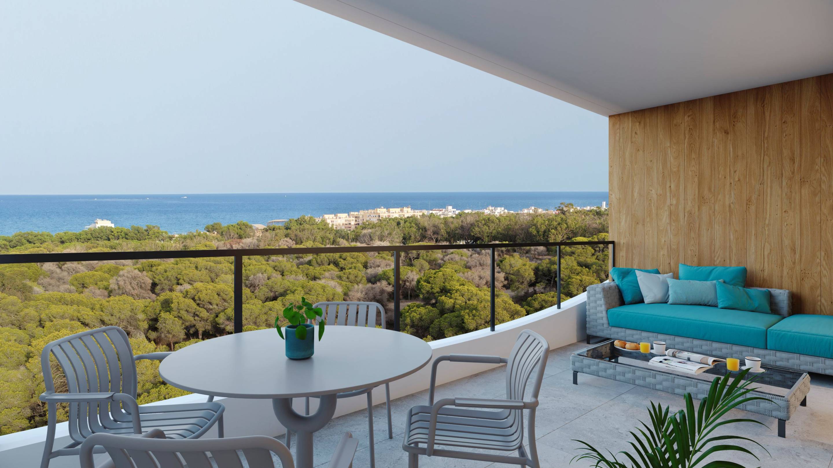 Master bedroom with built-in wardrobes in 3-bedroom penthouse, Centro, Guardamar Del Segura