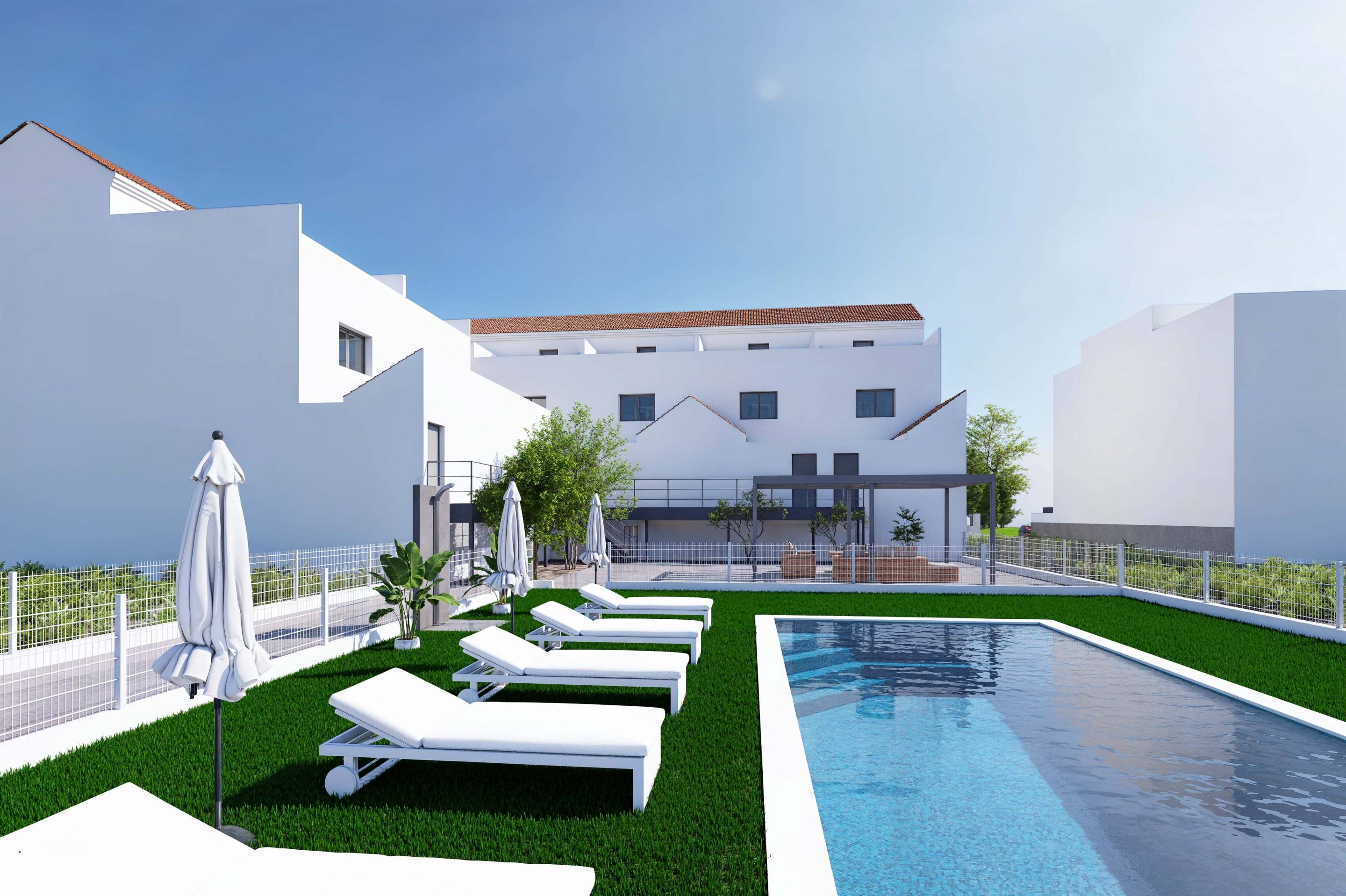Internal staircase in new-build townhouse, Rafal, Alicante