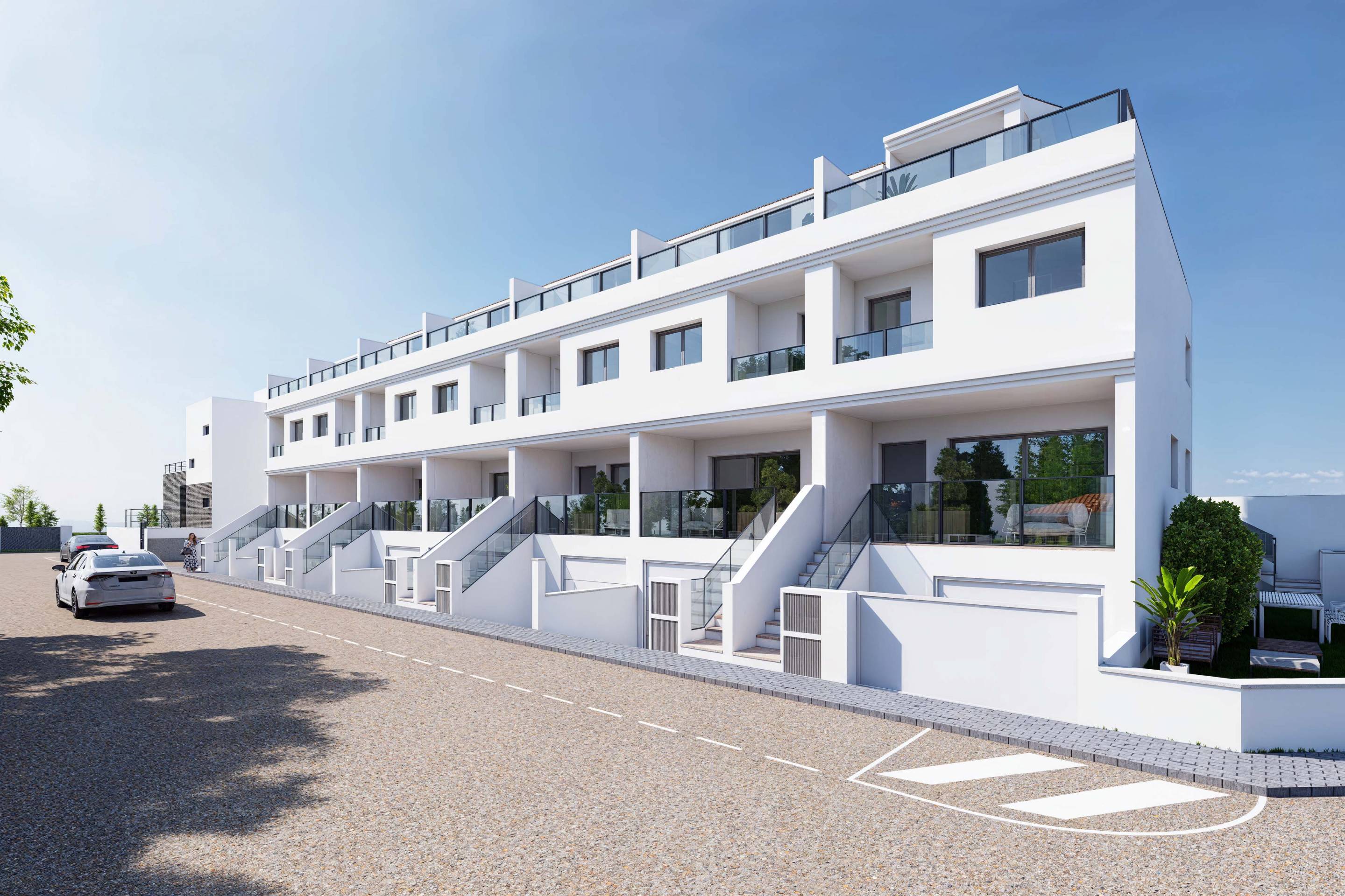 Open-plan living and dining area in 4-bedroom new-build townhouse, Rafal