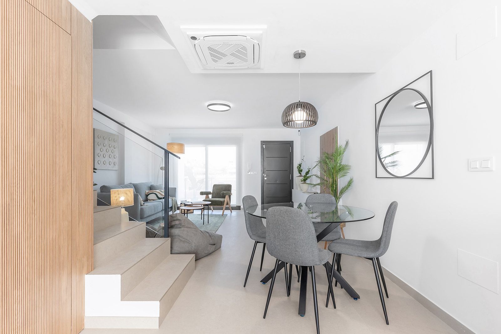 Outdoor communal space in new-build townhouse development, Rafal, Alicante