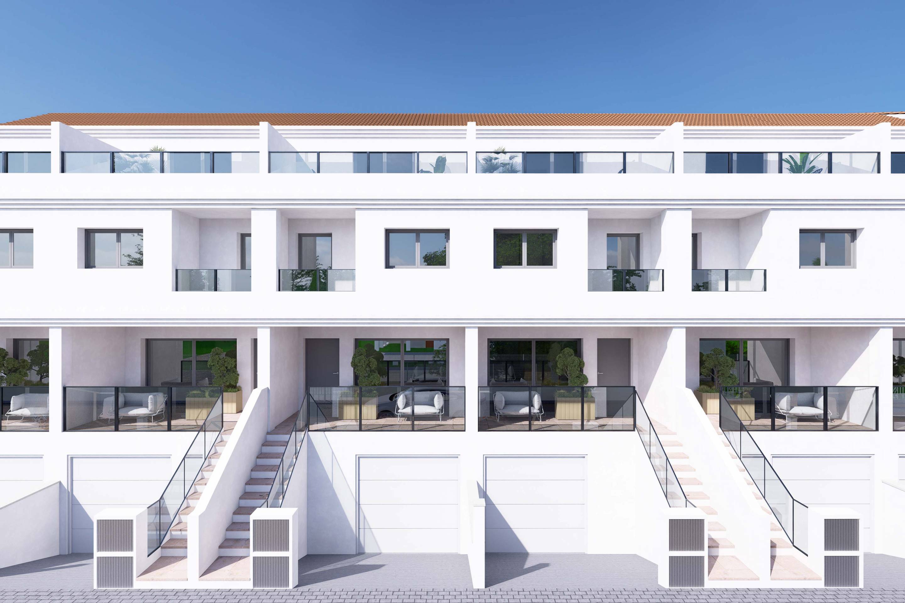 Second bedroom with window in 4-bedroom new-build townhouse, Rafal, Alicante