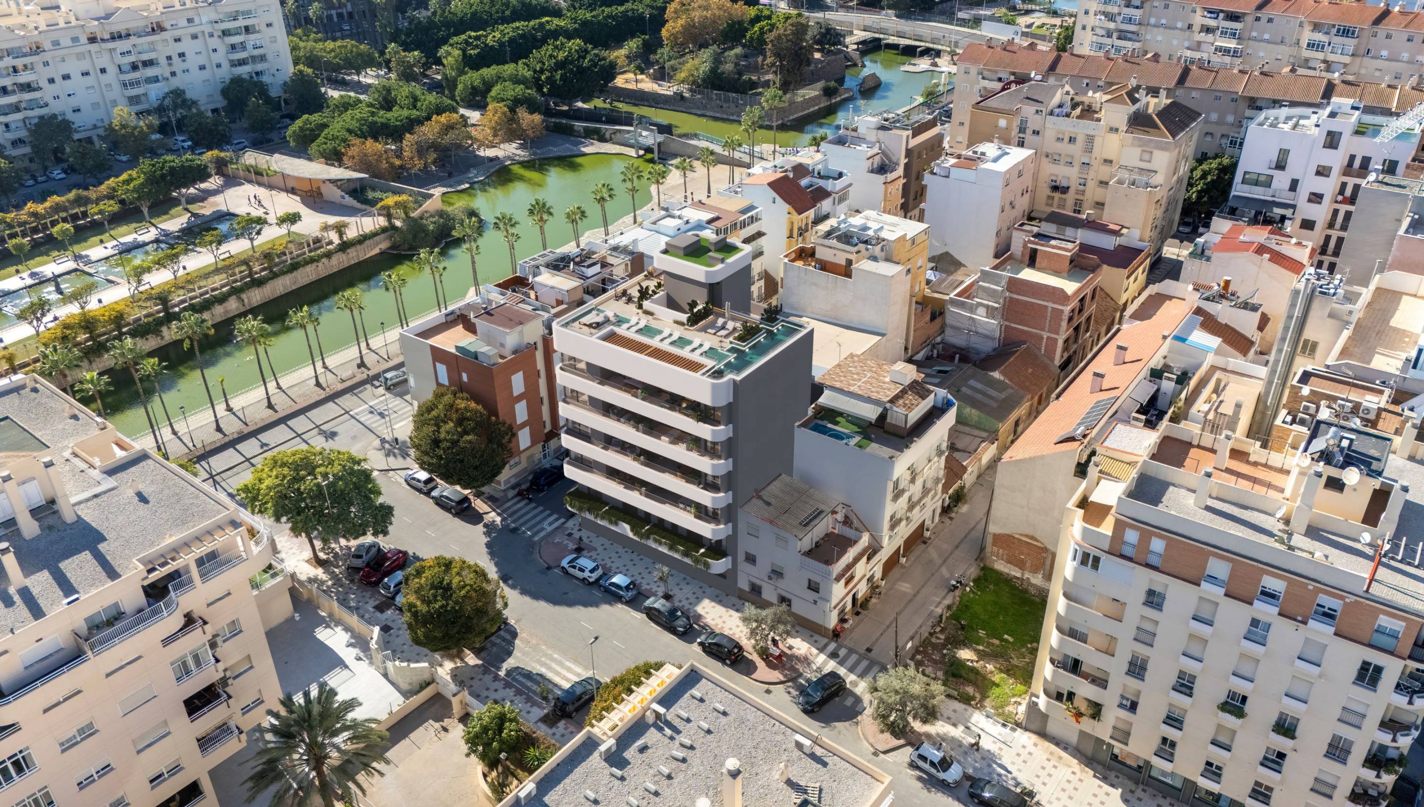 Residential development building facade, Girón-Las Delicias-Pacífico, Málaga