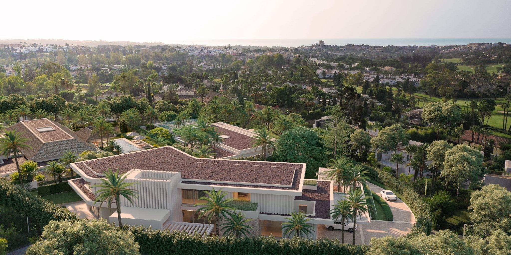 Landscaped garden of new-build villa on 2,000 m2 plot, Las Brisas, Marbella