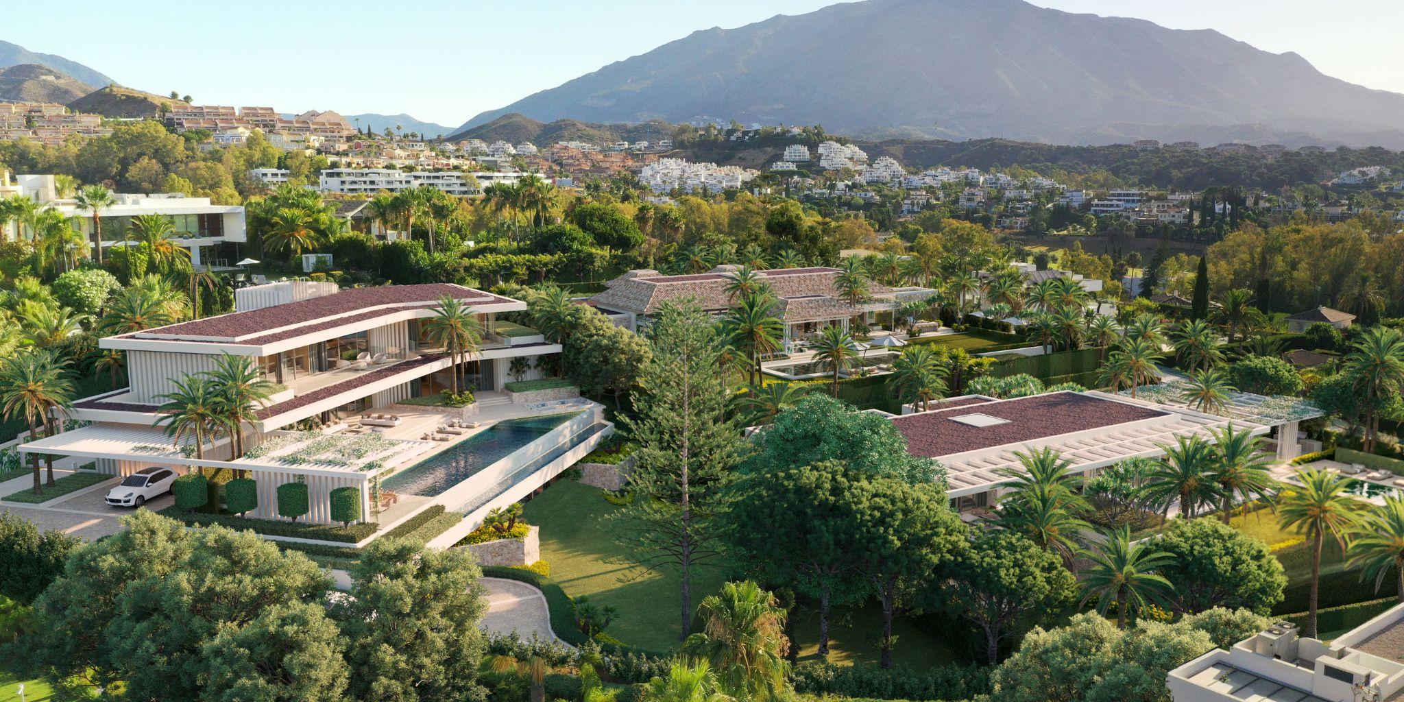 Ground floor interior showing entrance hallway of 7-bedroom new-build villa in Las Brisas, Marbella