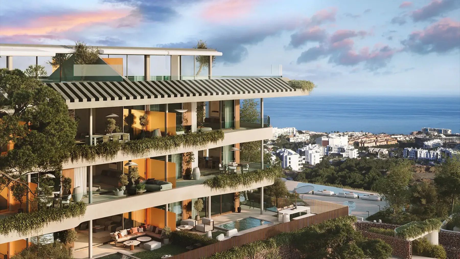 Entrance lobby with lift access in new-build apartment block, El Higuerón, Fuengirola