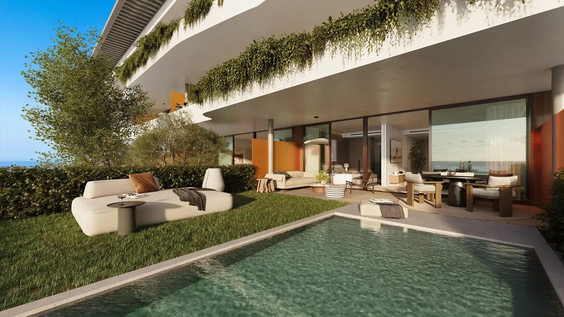Terrace with open views from 2nd-floor new-build apartment, El Higuerón, Fuengirola