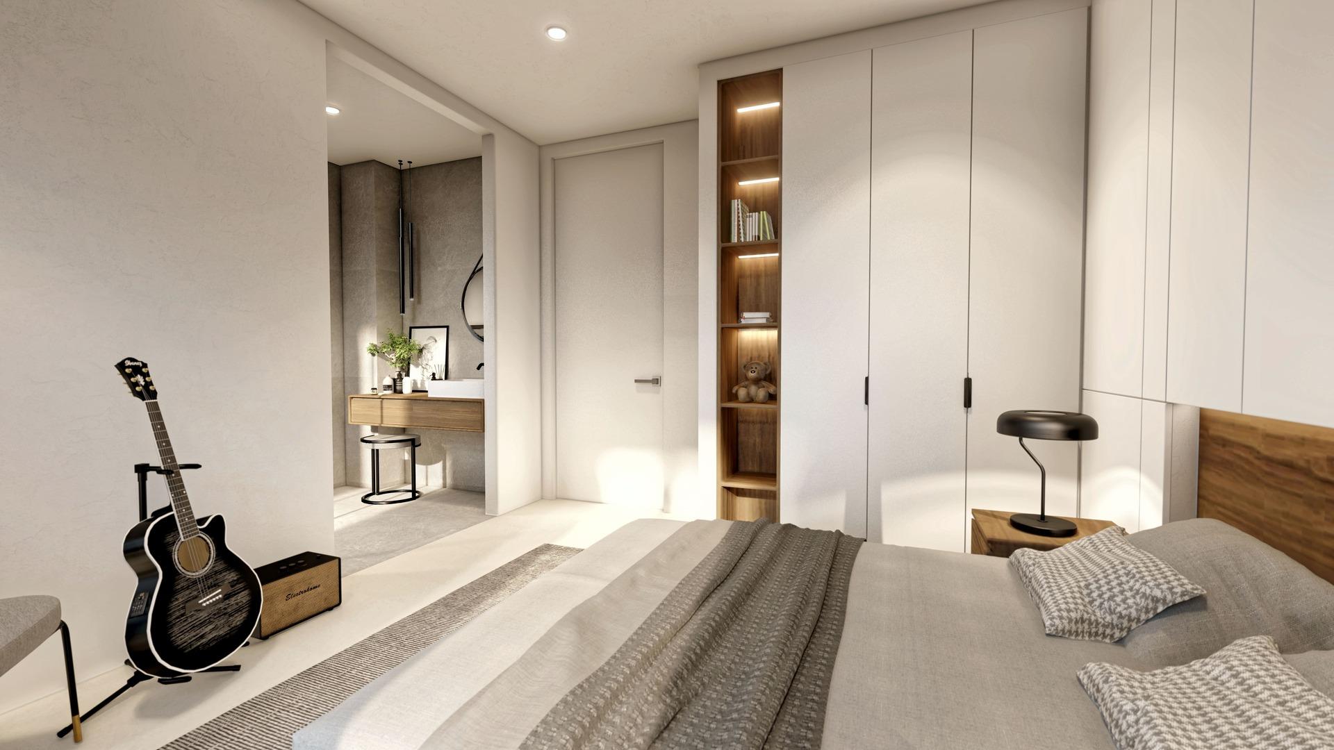 Bedroom with built-in wardrobes in 4-bedroom new-build villa, Altea la Vella, Altea