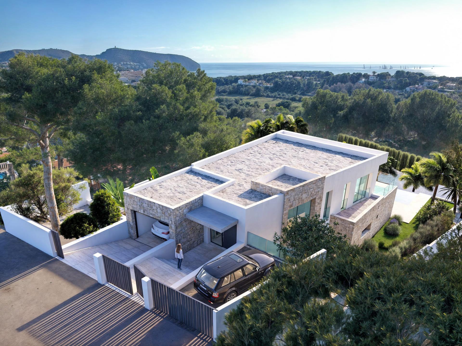 Entrance hallway in 4-bedroom single-storey new-build villa, Pinar de Advocat-Cometa