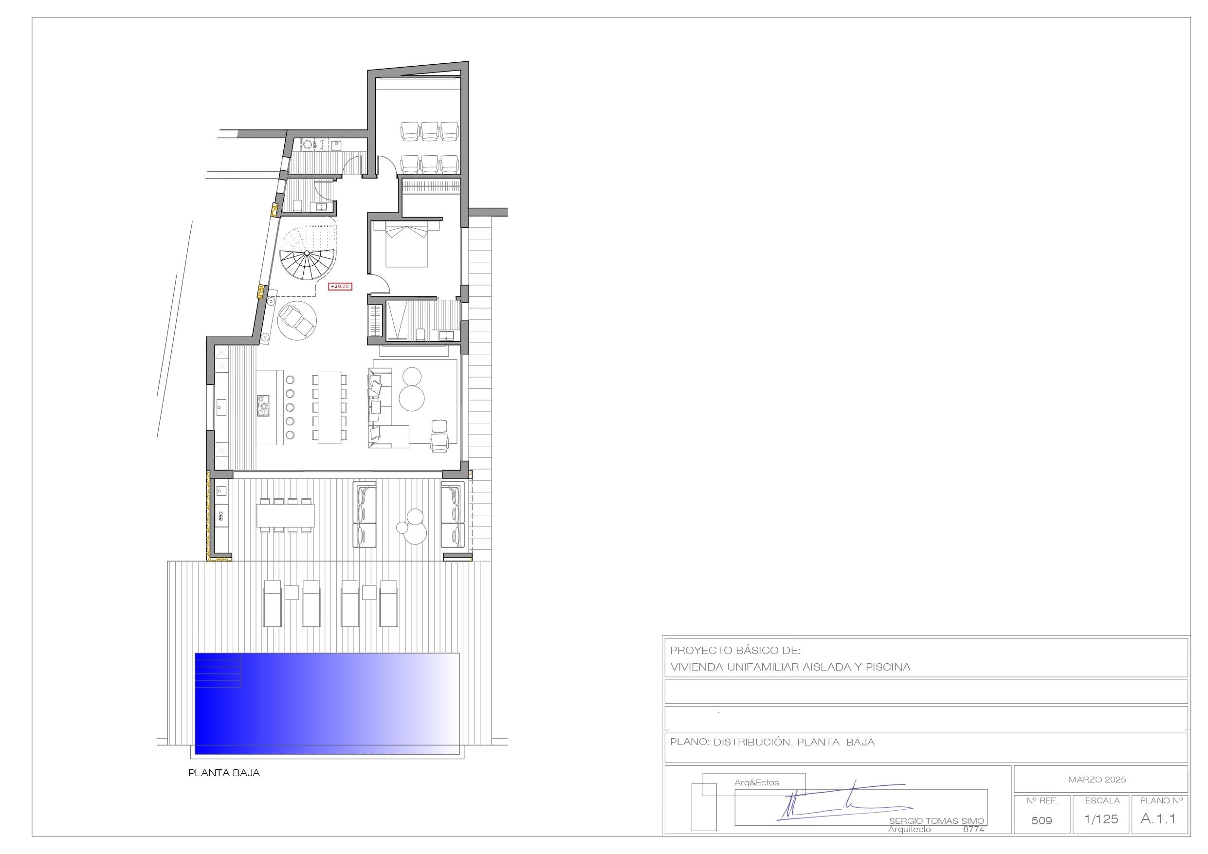 Site plan showing plot boundaries of 913 m2 plot, Pinar de Advocat-Cometa, Moraira