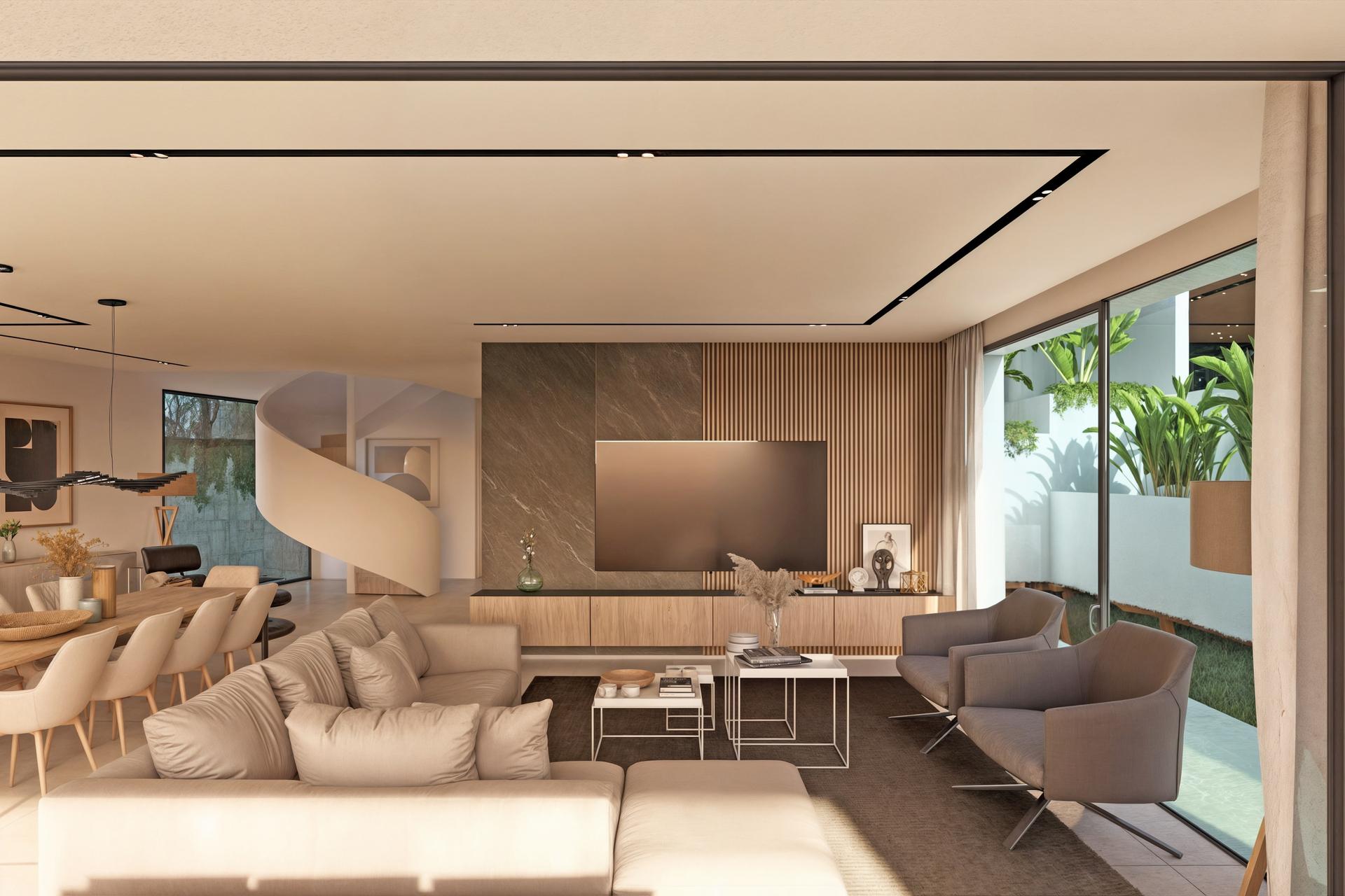 Interior room showing finish specification in 4-bedroom villa, Pinar de Advocat-Cometa, Moraira