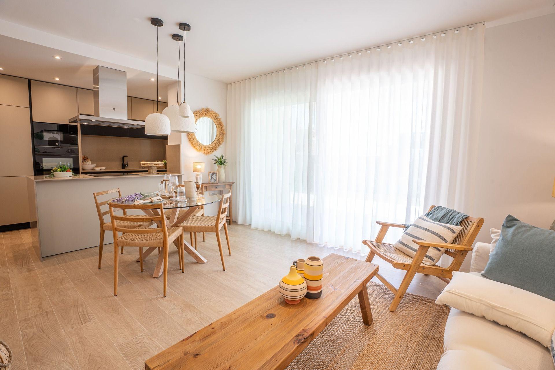 Kitchen cabinets and worktop, new-build apartment, Algorfa