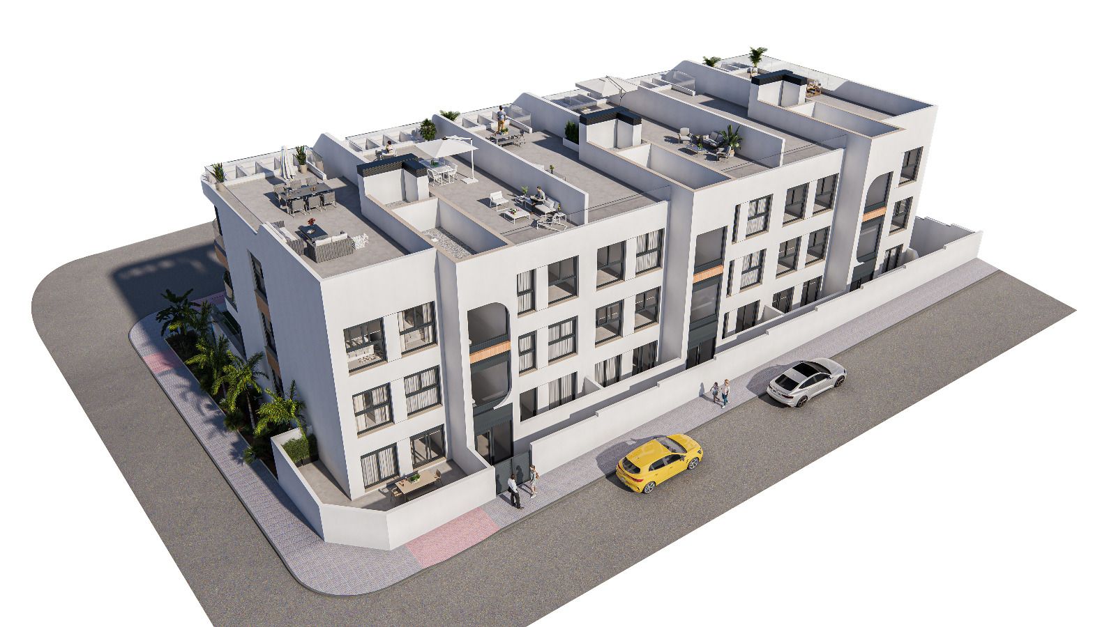 Street-level view of Pueblo 4 development, Benijofar