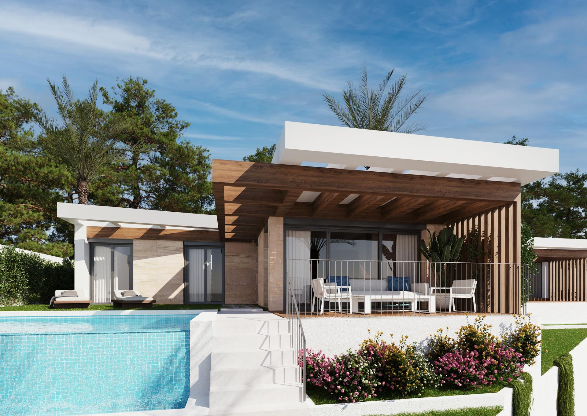 Ground floor plan of 3-bedroom new-build villa, Pla de Cantal, Polop