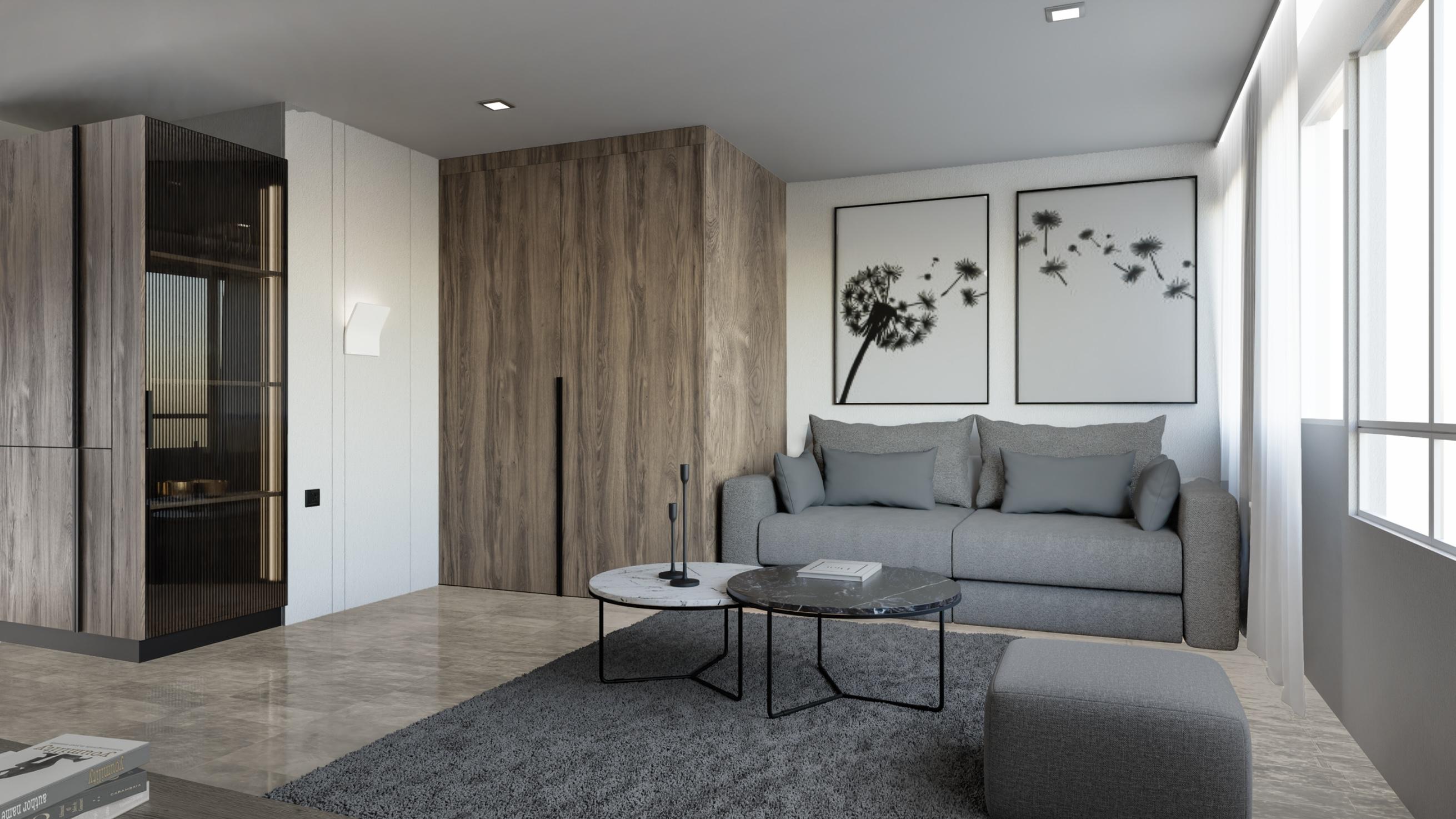 Double bedroom with built-in wardrobes in penthouse, Altozano, Alicante