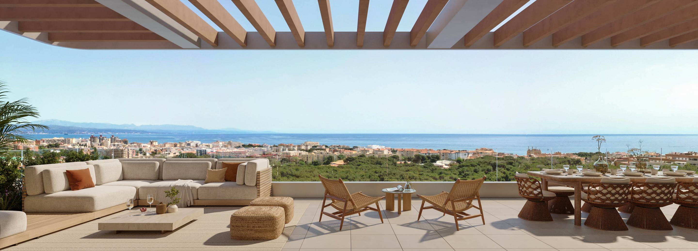 Shower enclosure in second bathroom, new-build penthouse, El Saltillo, Torremolinos
