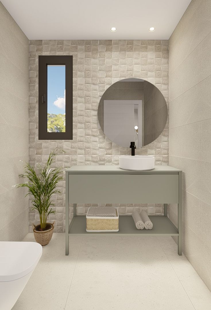Master bedroom showing built-in wardrobe area, villa in Pla de Cantal