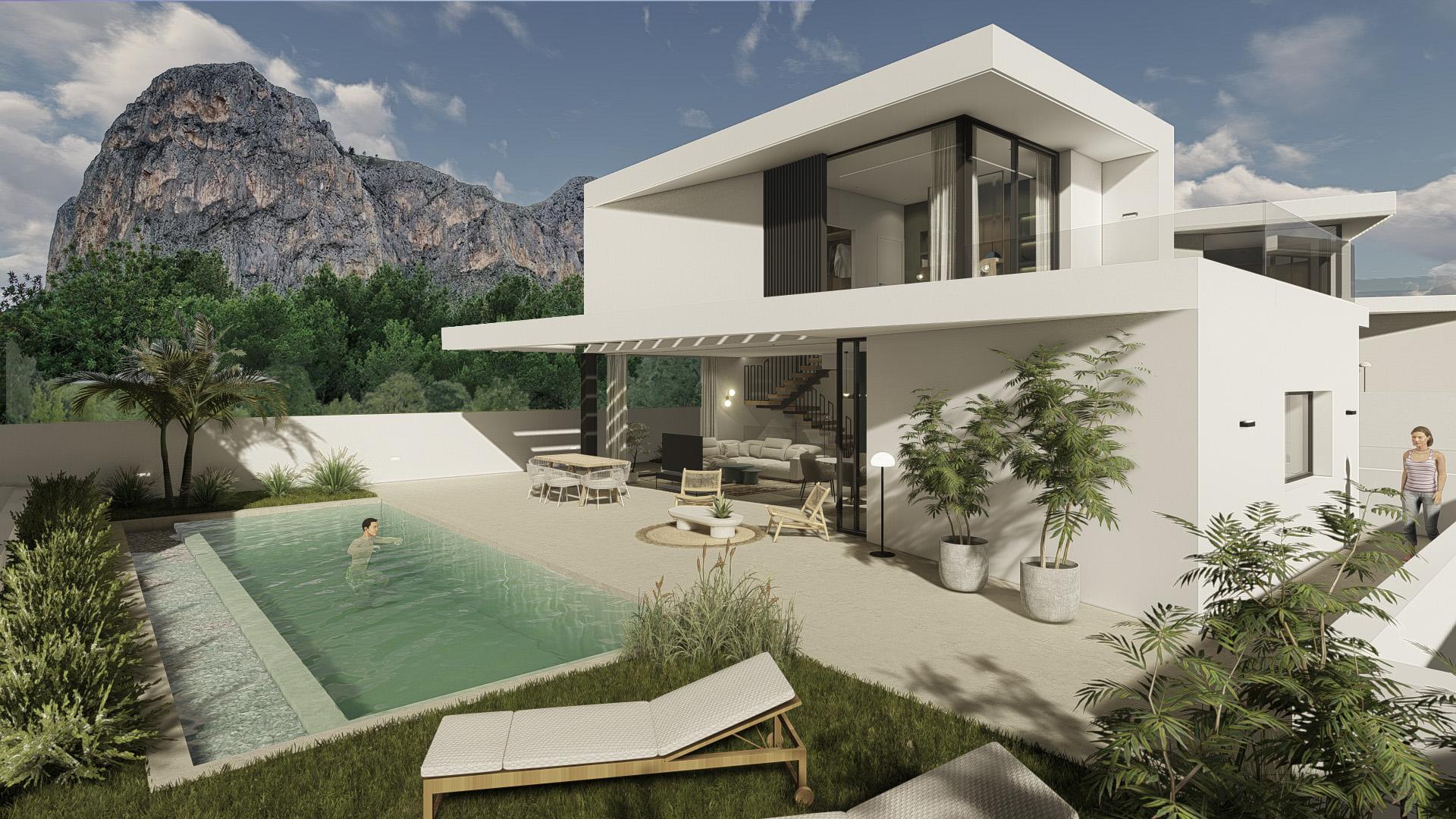 Exterior plot or garden area, 3-bedroom villa, Pla de Cantal