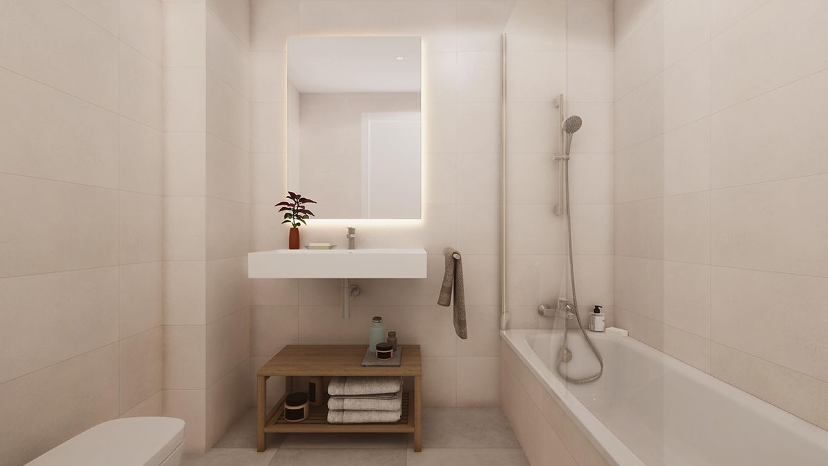Second bathroom in 3-bedroom new-build apartment, Arroyo Vaquero
