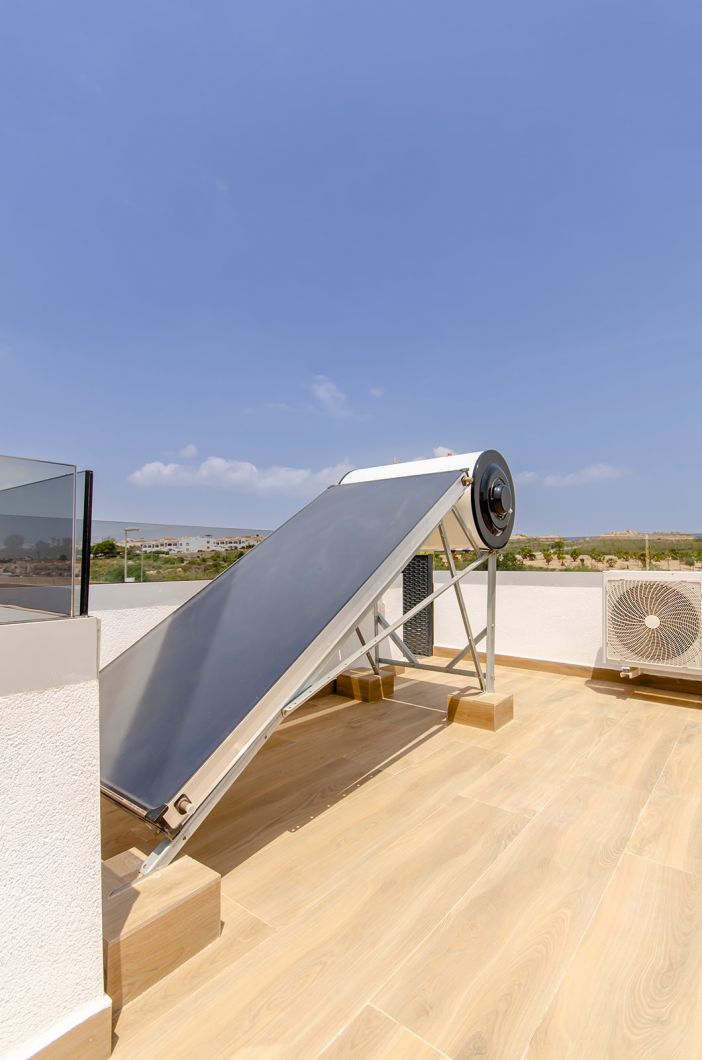 Development streetscape, new-build villas in Desamparados-Hurchillo-Torremendo
