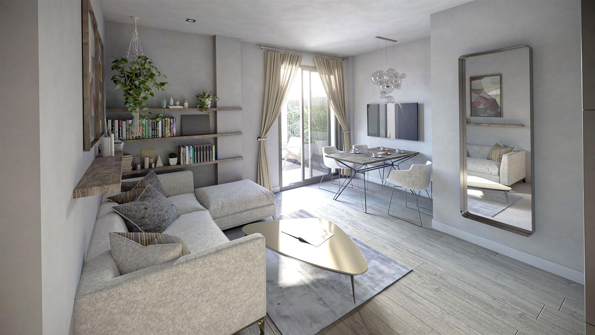 Main bedroom with built-in wardrobes in 3-bedroom new-build apartment, Las Flores, Mijas