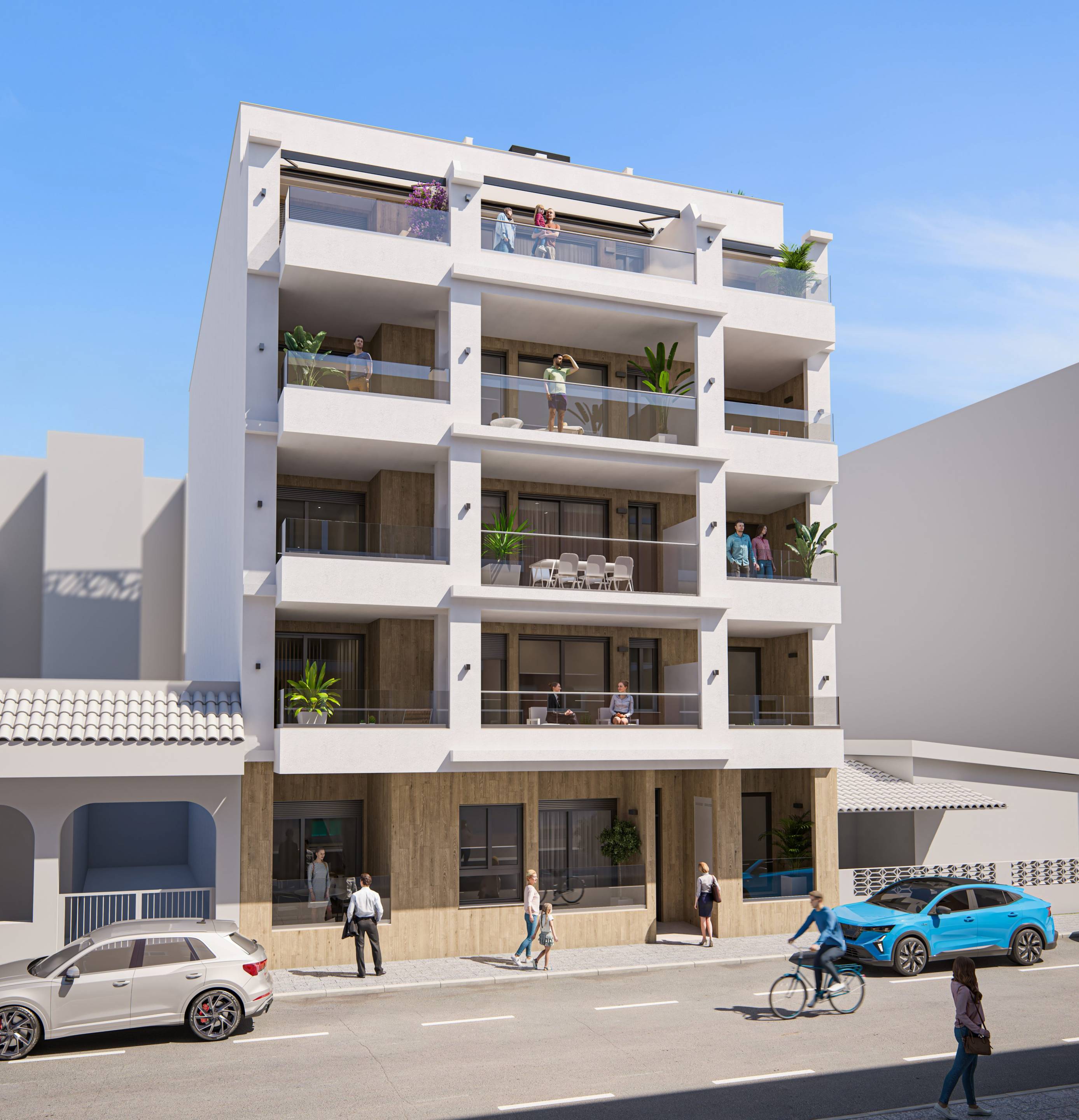 Communal solarium at new-build development, Centro, Torrevieja